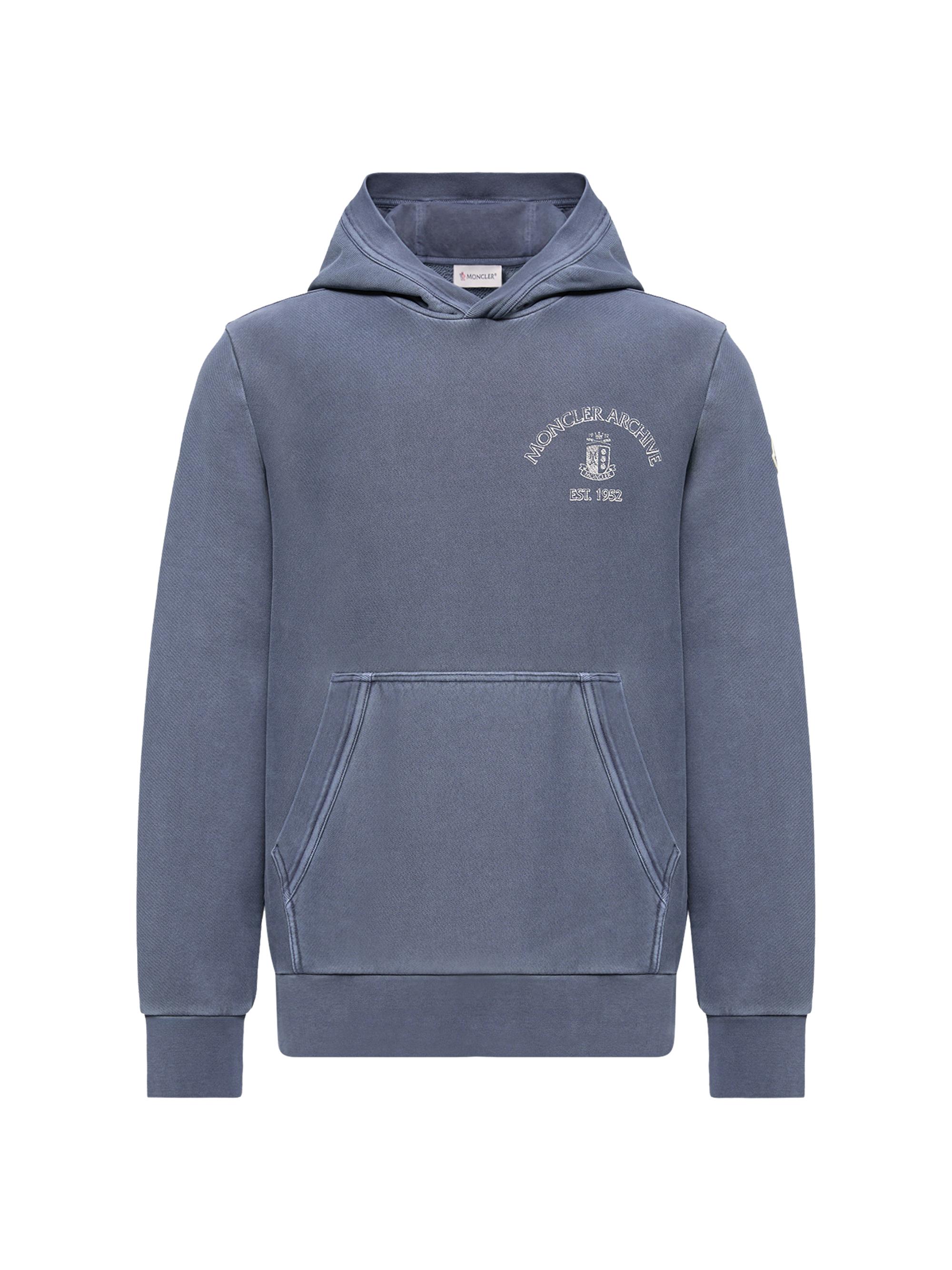 Moncler Men's Hoodie in Cotton - Cobalt Blue