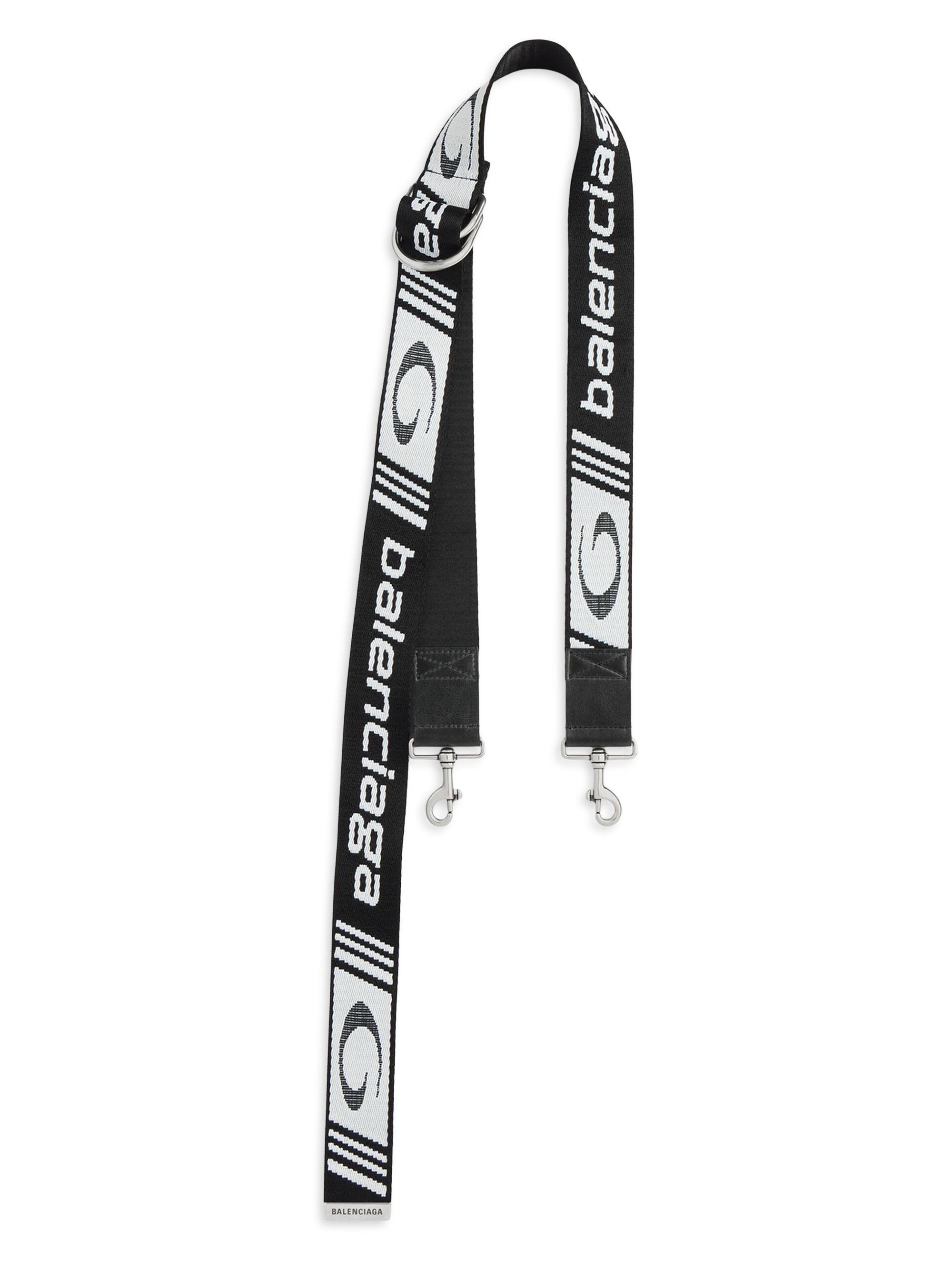 Balenciaga Men's D Ring Shoulder Strap - Black White