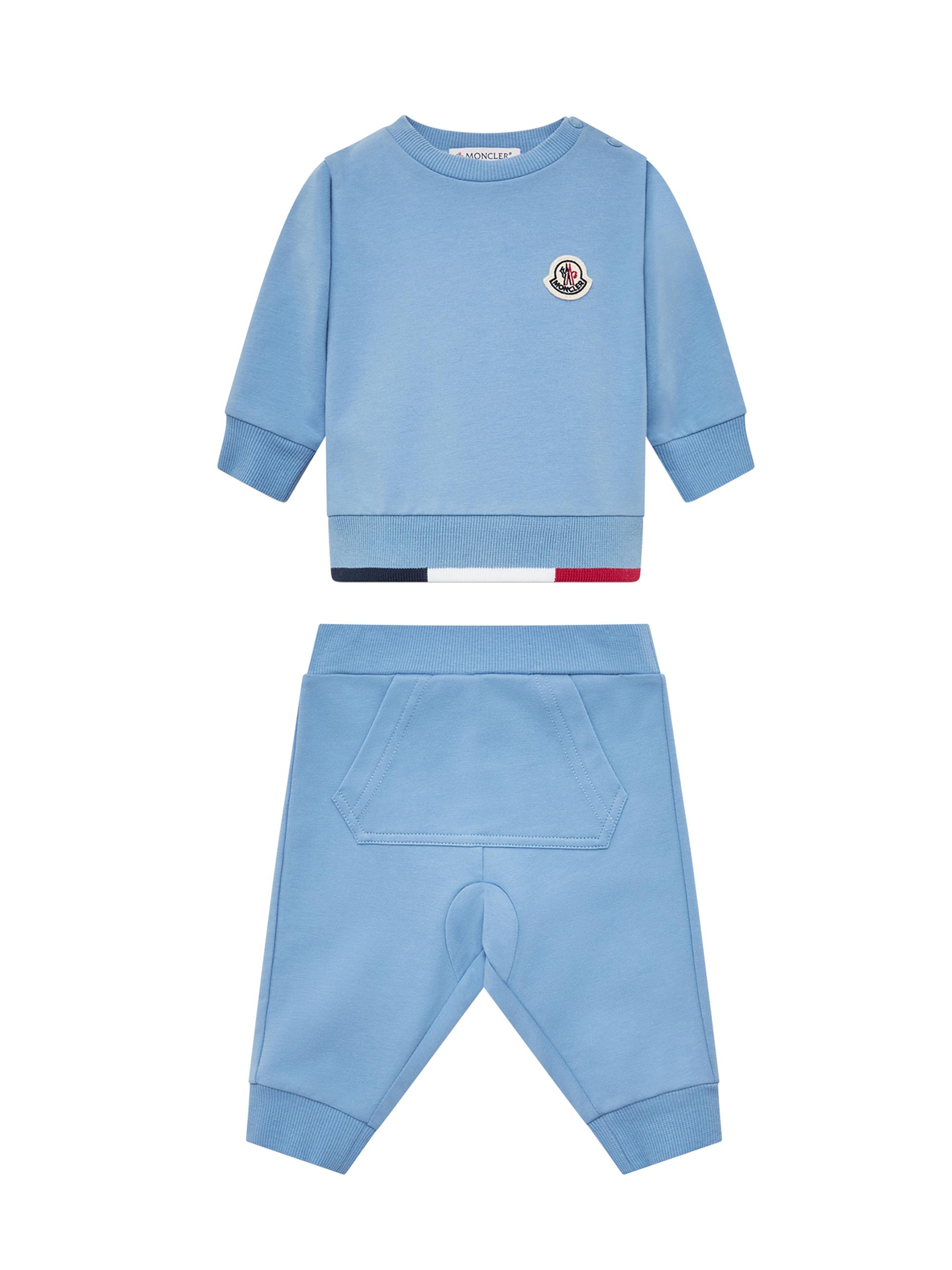 Moncler Baby Boy's & Little Boy's Sweatsuit Set in Cotton - Light Blue 9 Months
