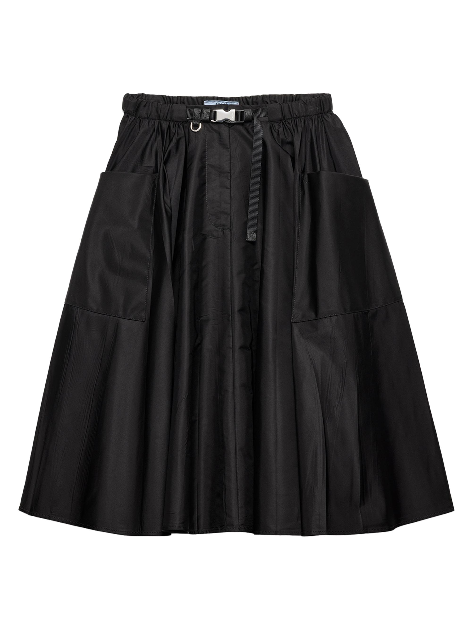 Prada Pleated Wool Flannel Skirt | Saks Fifth Avenue