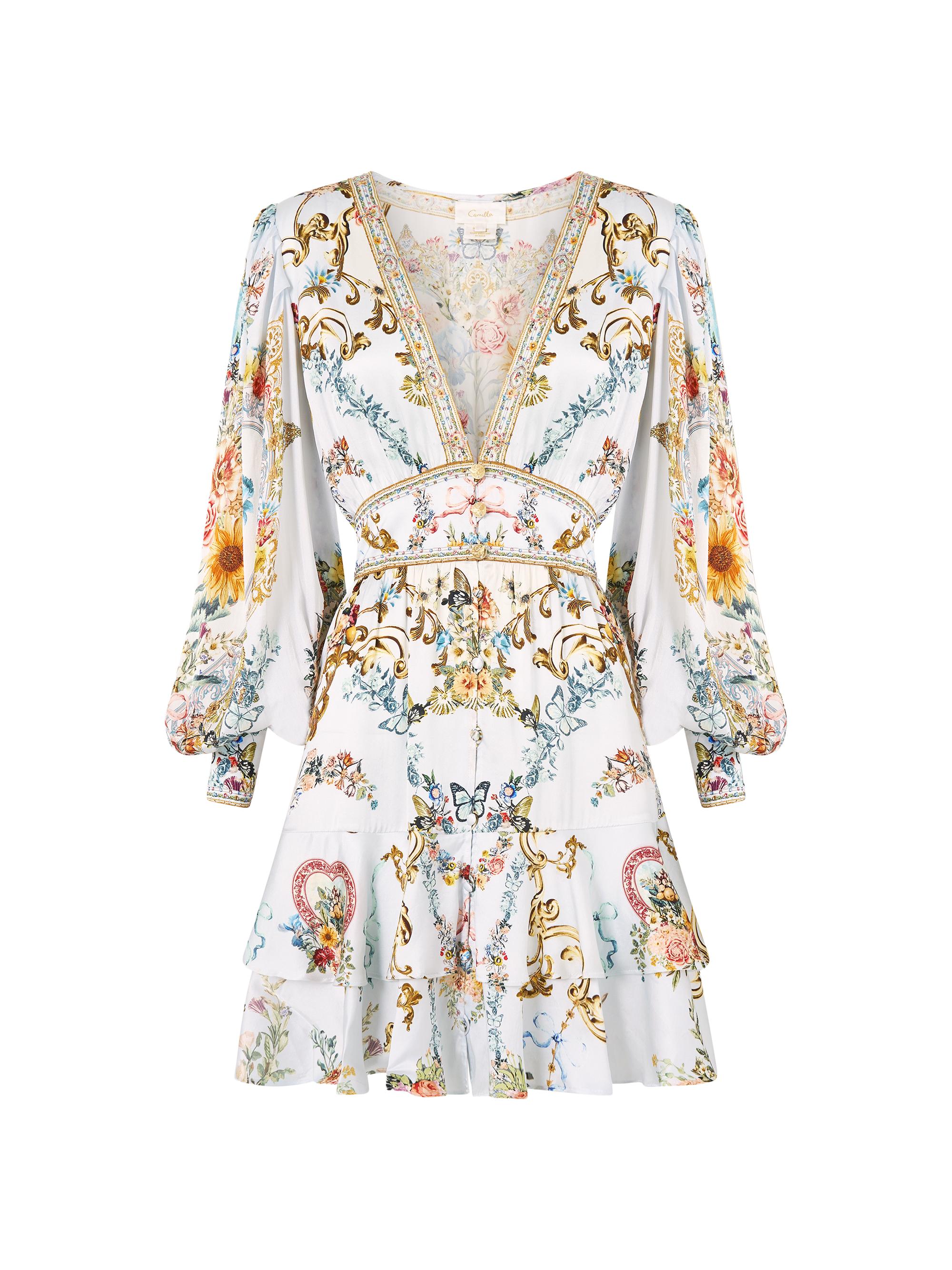 camilla a line frill dress CAMILLA-A-LINE FRILL DRESS-00019490-FLOWERCH