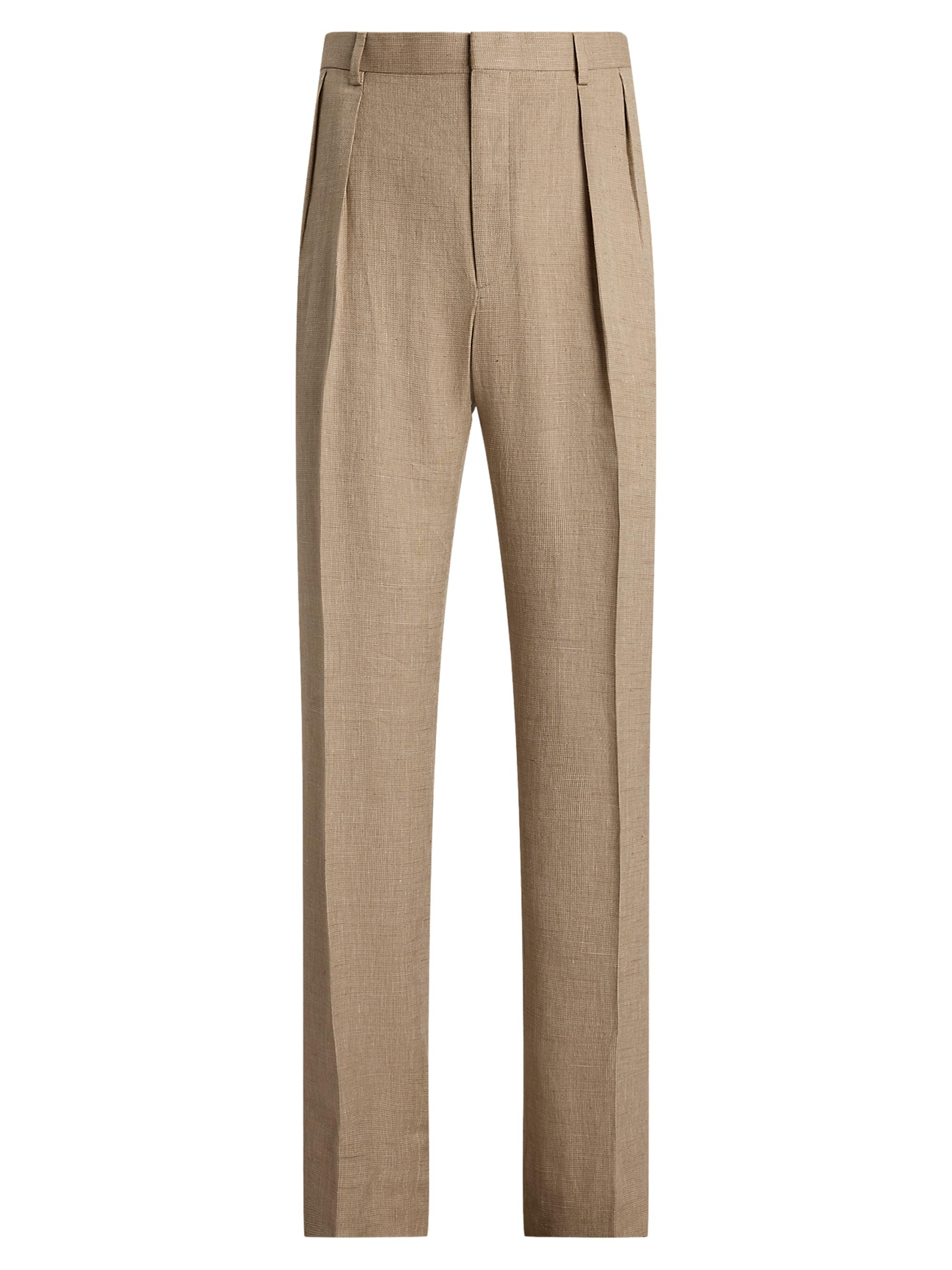 Ralph Lauren Purple Label Men's Glenn Hand-Tailored Suit Trousers - Khaki Multi
