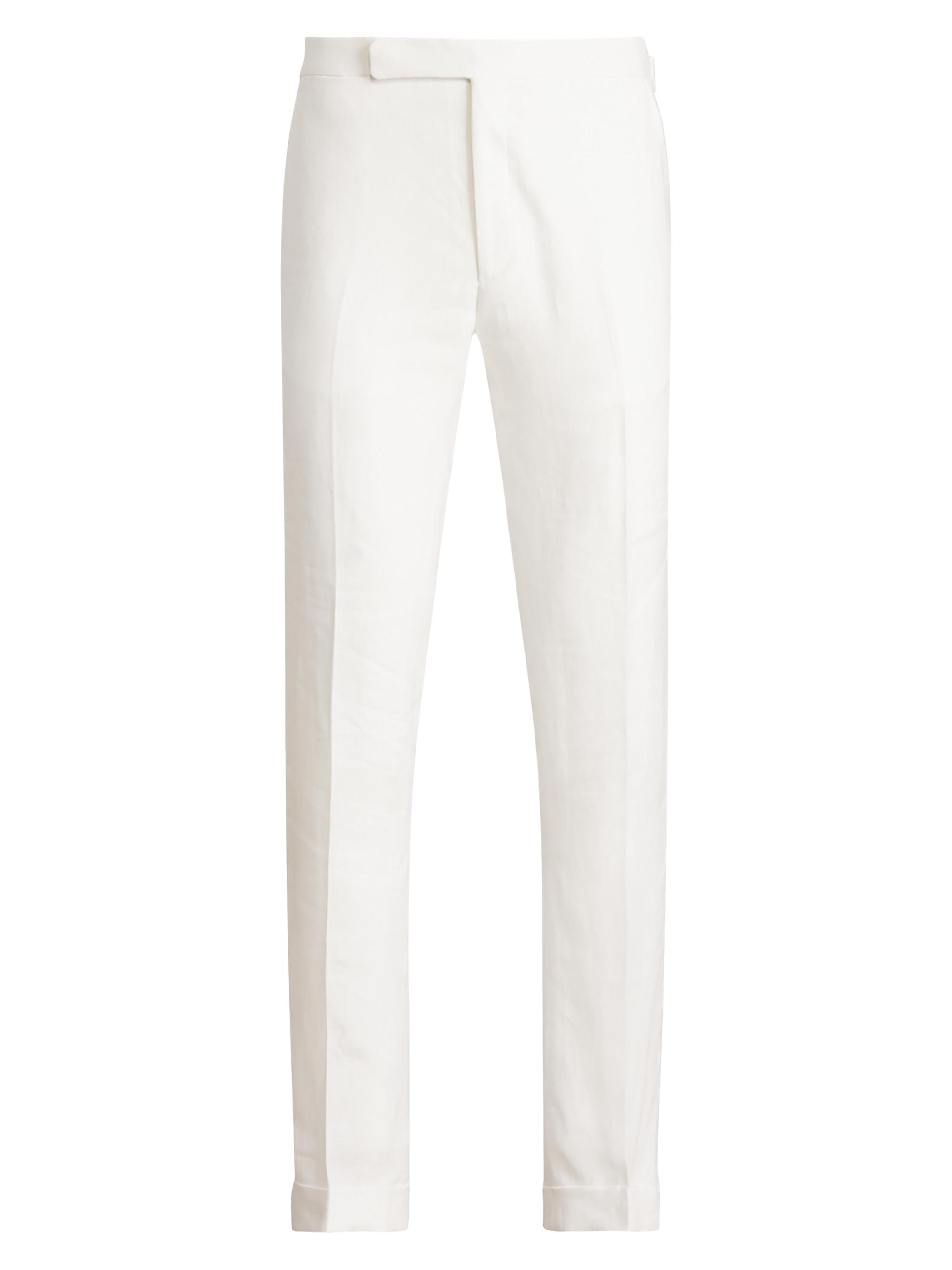 Ralph Lauren Purple Label Men's Gregory Hand-Tailored Linen Trousers - Optic White