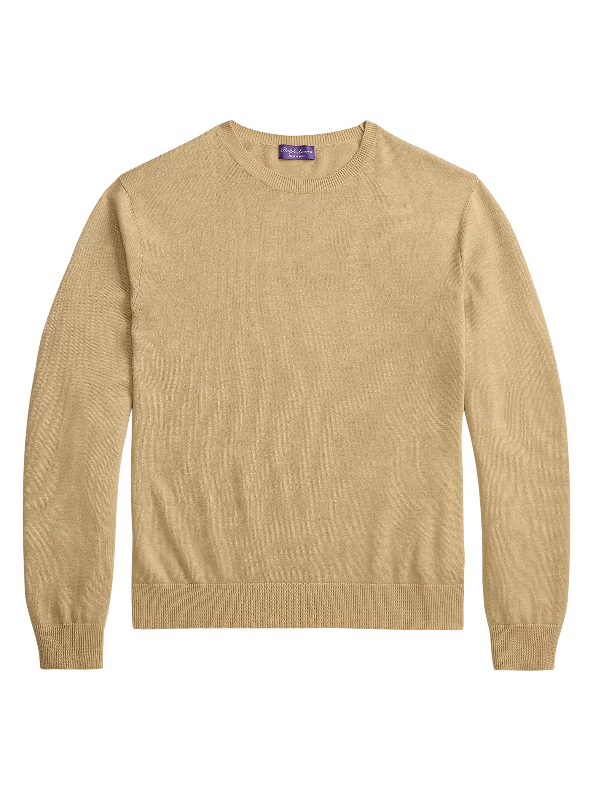 Ralph Lauren Purple Label Men's Linen-Blend Crewneck Sweater - Sand