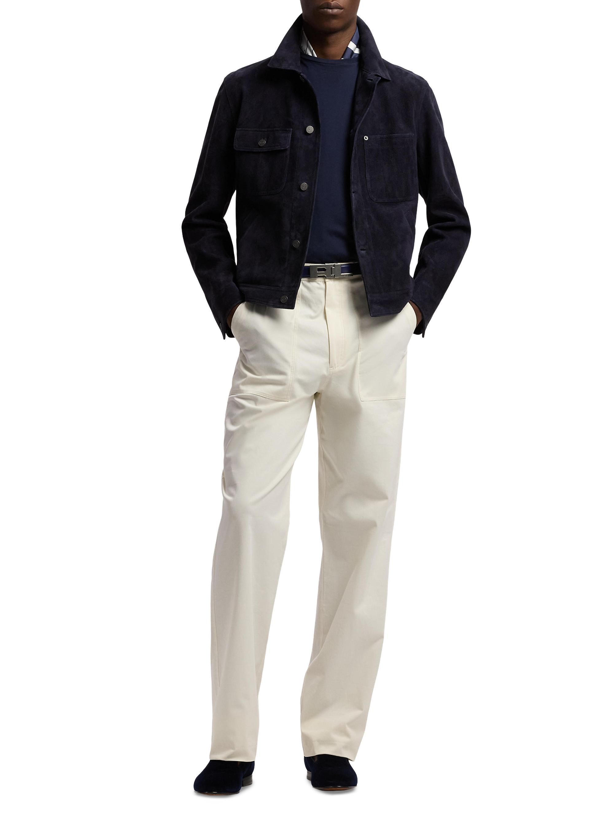 Ralph Lauren Purple Label Men's Suede Jacket - Classic Chairman Navy