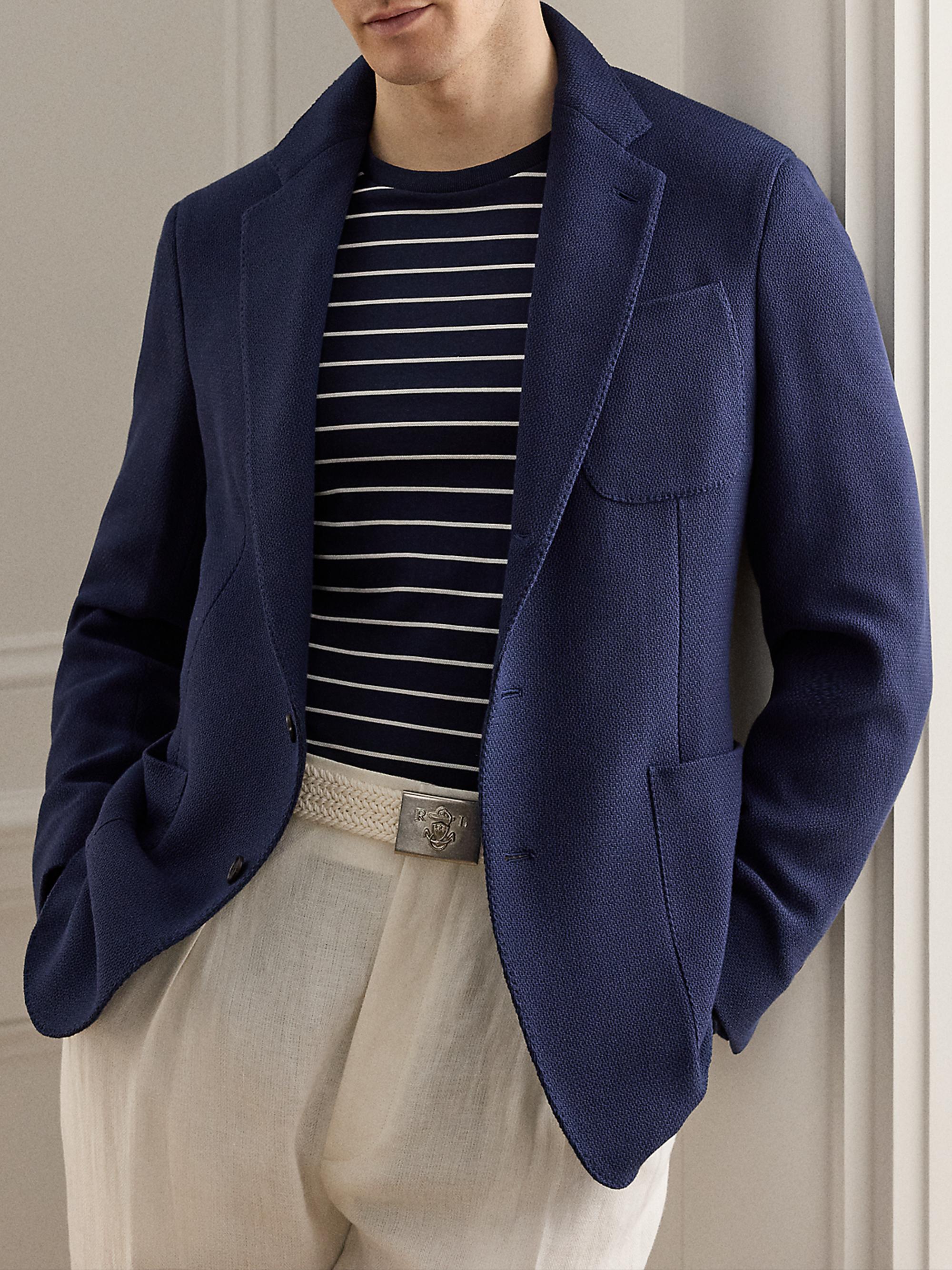 Ralph Lauren Purple Label Hadley Hand-Tailored Panama-Weave Jacket