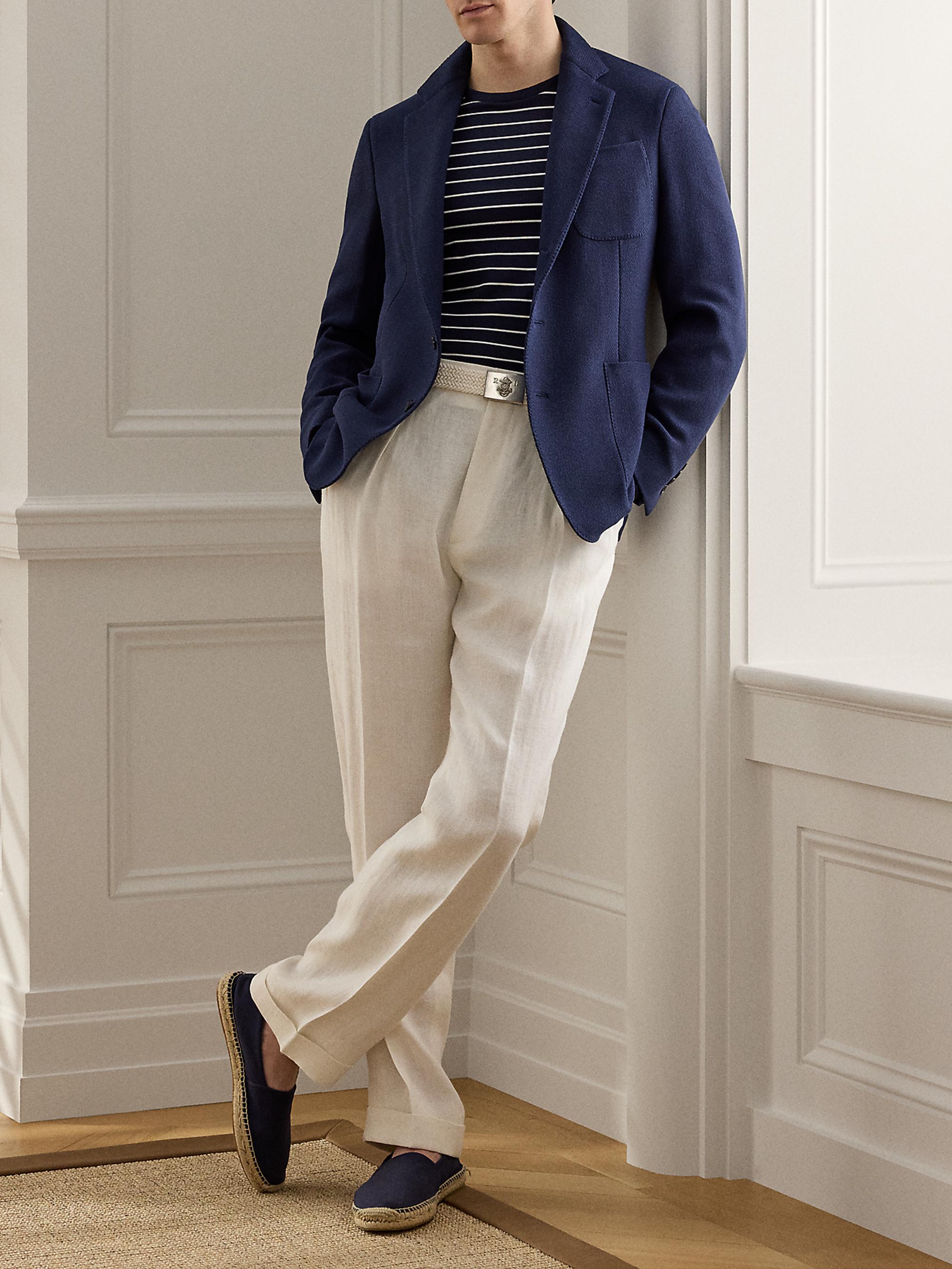 Ralph Lauren Purple Label Hadley Hand-Tailored Panama-Weave Jacket