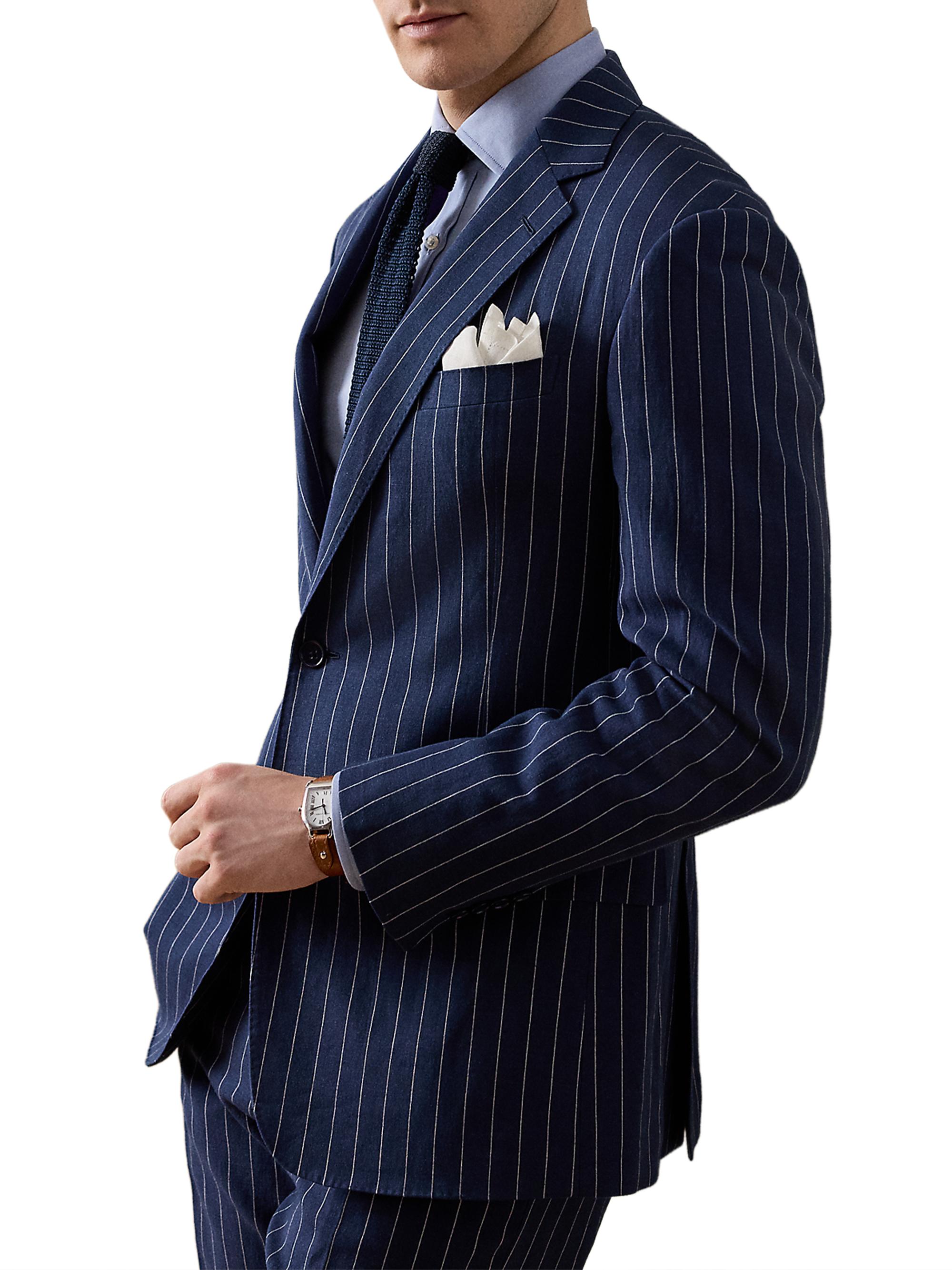 Ralph Lauren Purple Label Kent Striped Hand-Tailored Sport Coat