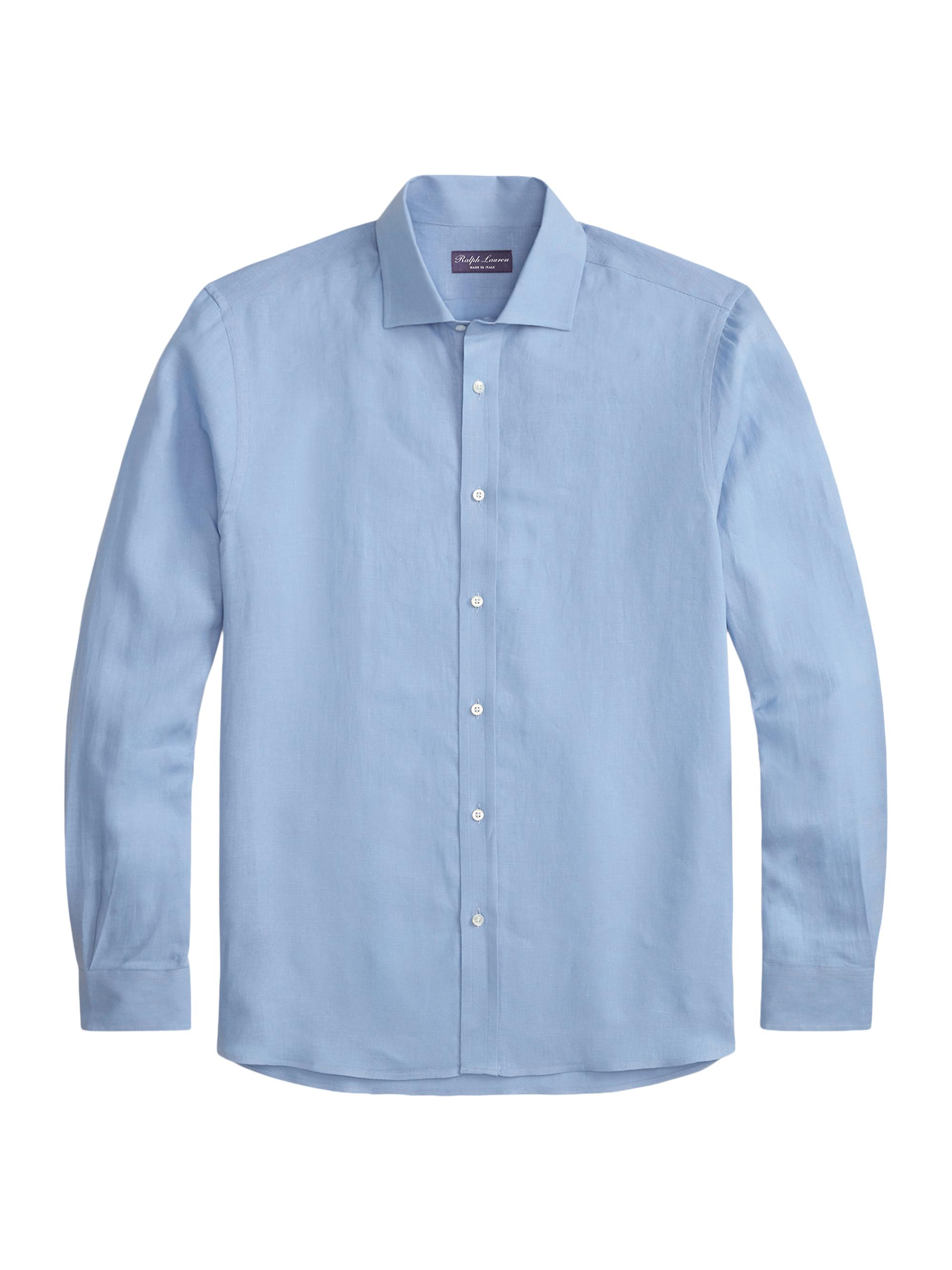 Ralph Lauren Purple Label Linen Chambray Shirt | Saks Fifth Avenue