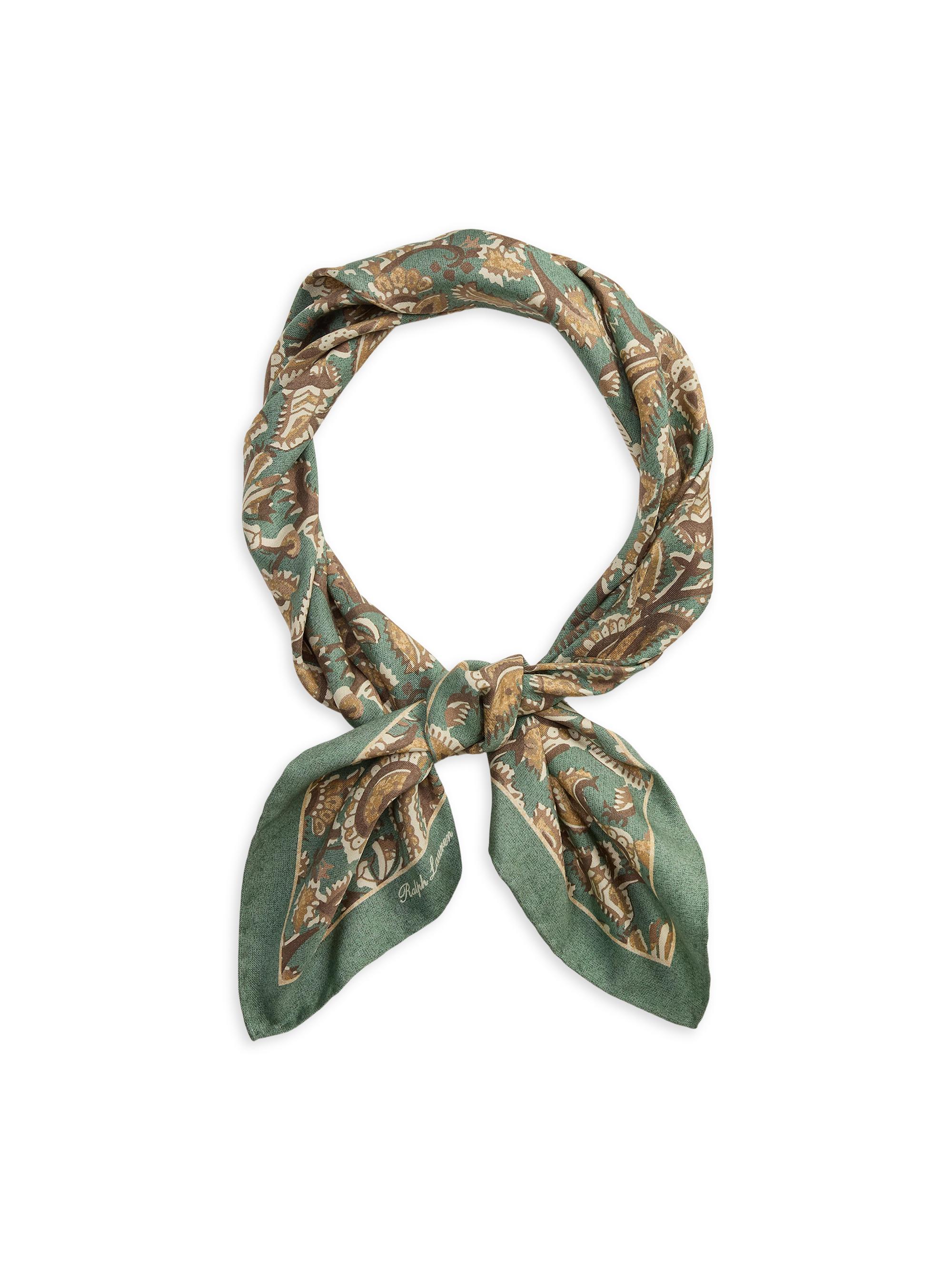Ralph Lauren Purple Label シルクスカーフ Ralph Lauren Purple Label Paisley Silk Neckerchief-Style Scarf