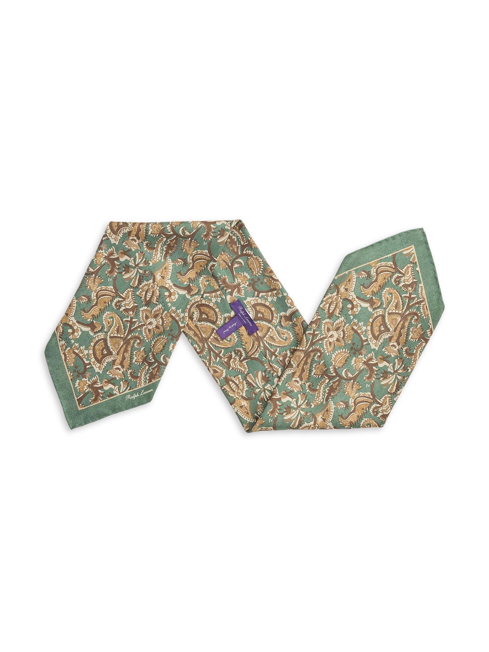 Ralph Lauren Purple Label Paisley Silk Neckerchief-Style Scarf