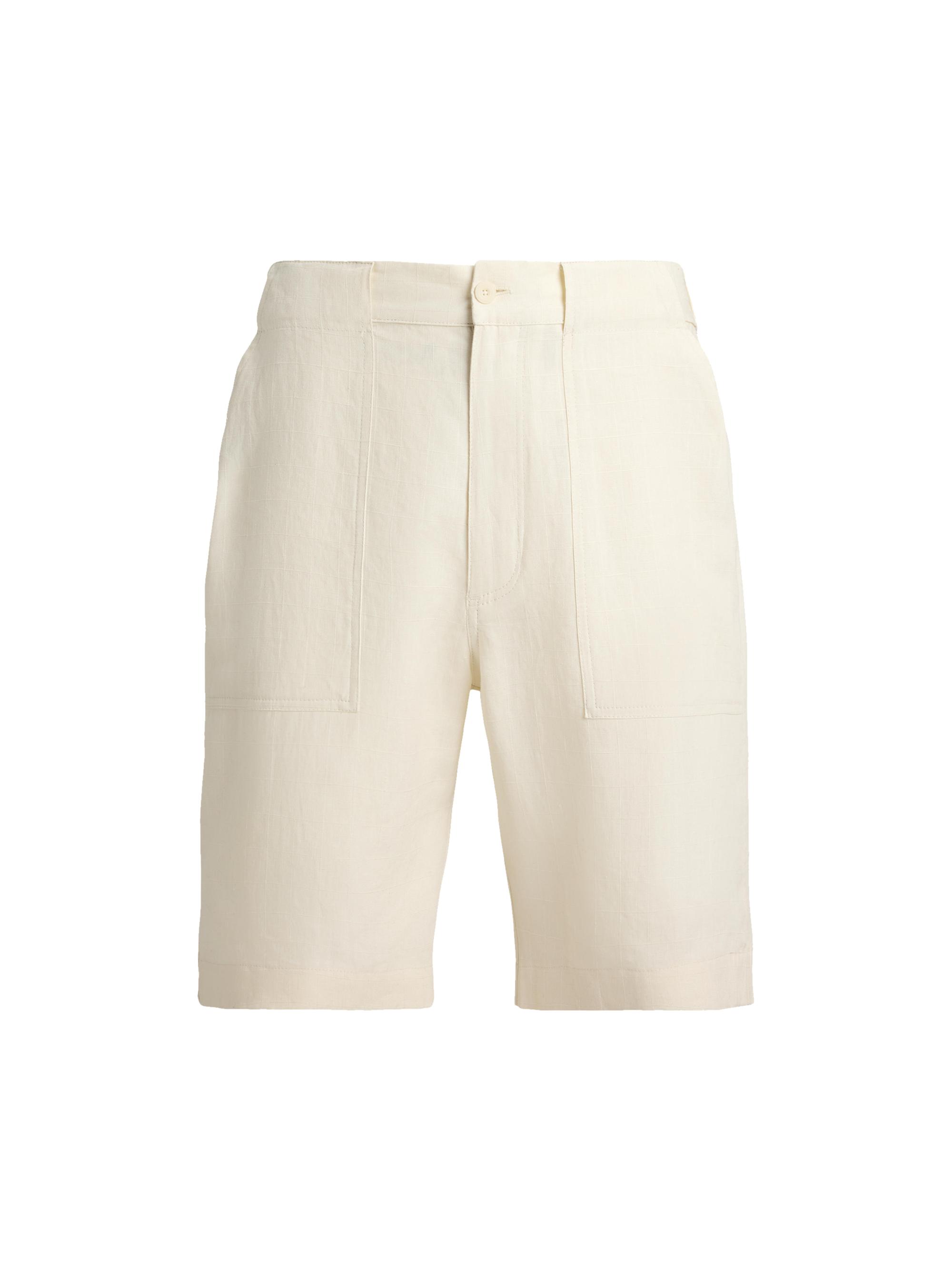 Ralph Lauren Purple Label Men's Hand-Tailored Linen Relaxed-Fit Shorts - Classic Cream