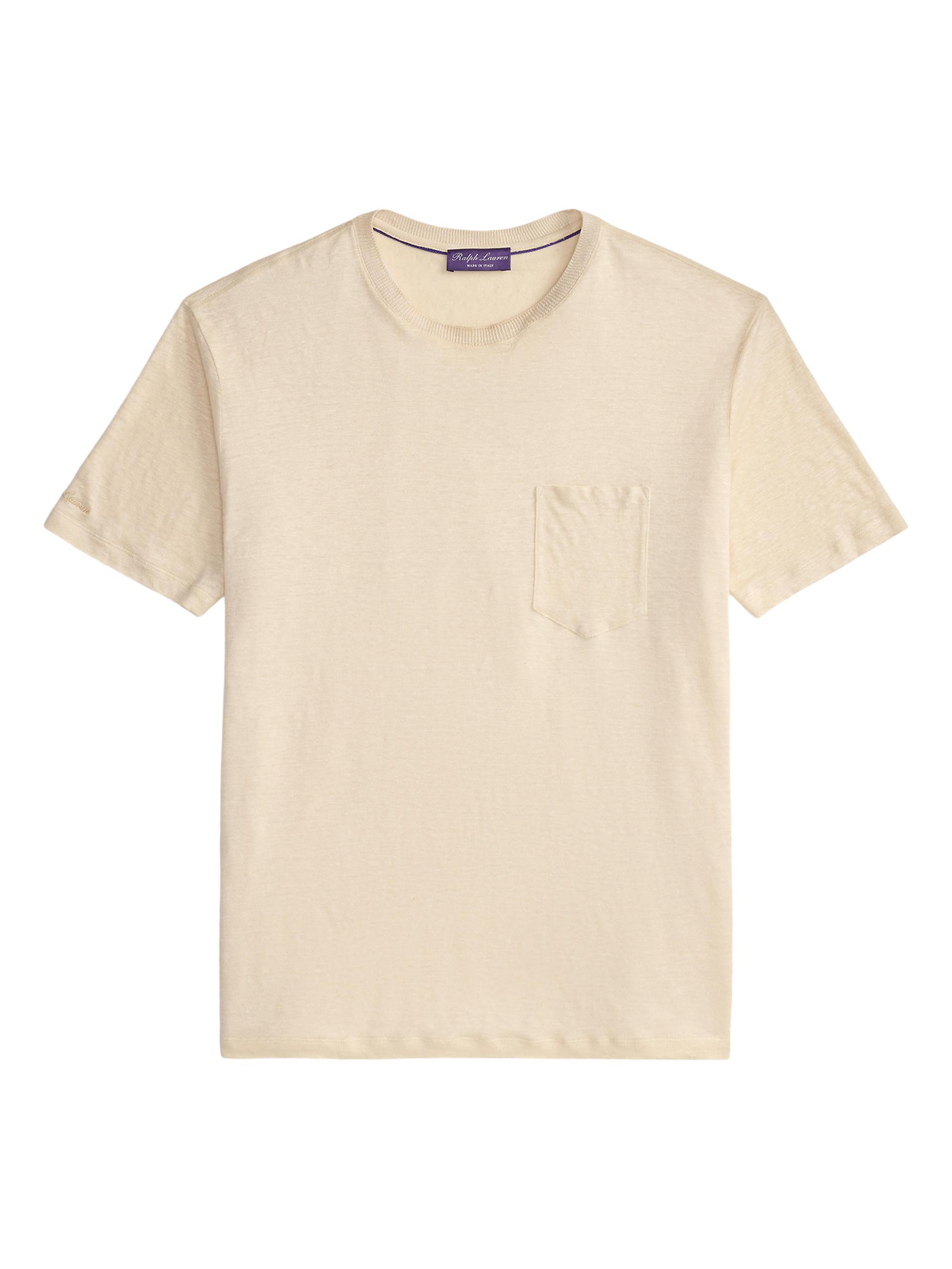 Ralph Lauren Purple Label Men's Pocket Linen Jersey T-Shirt - Limestone