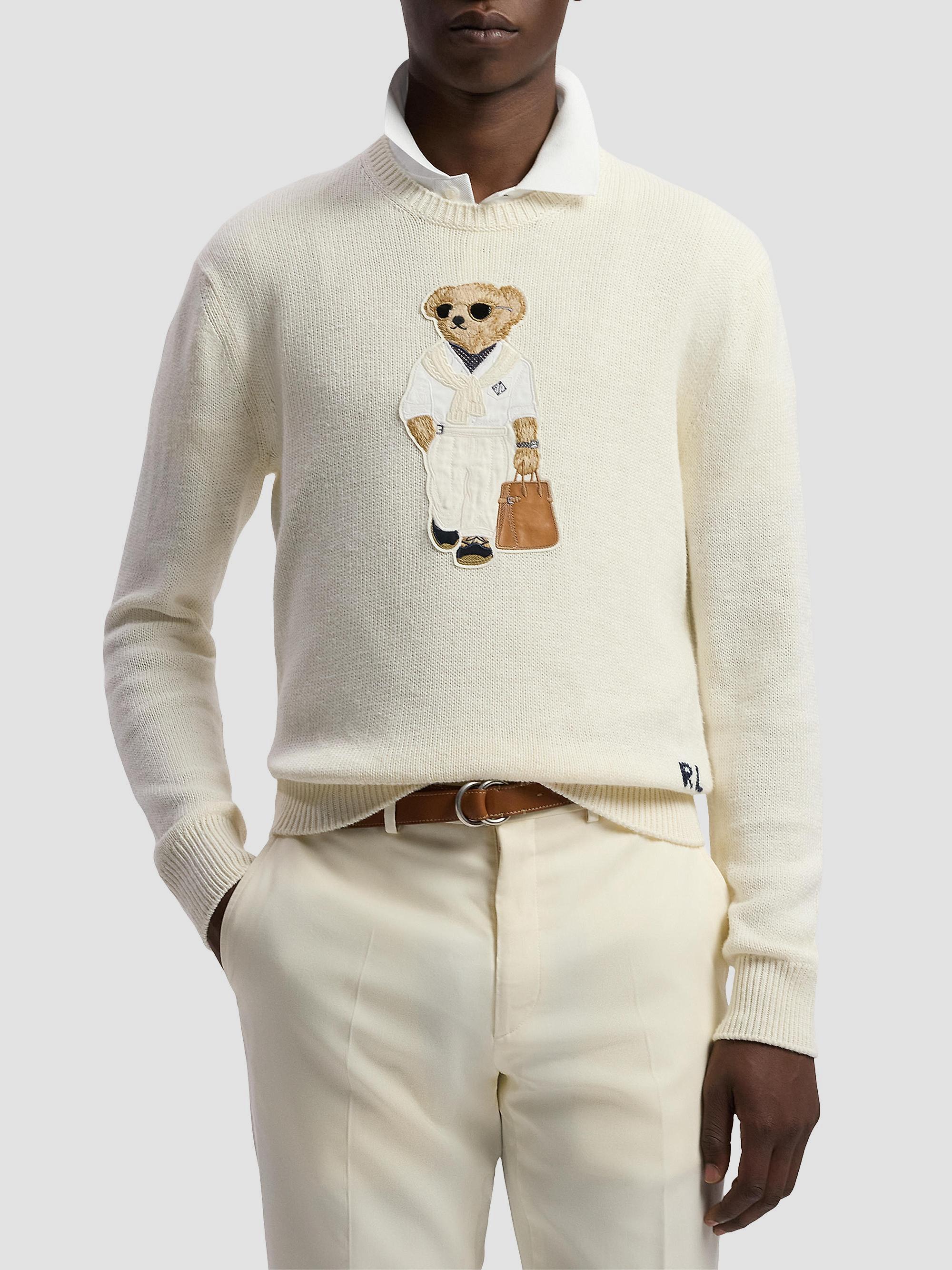 Ralph Lauren Purple Label Polo Bear Silk-Linen Sweater | Saks