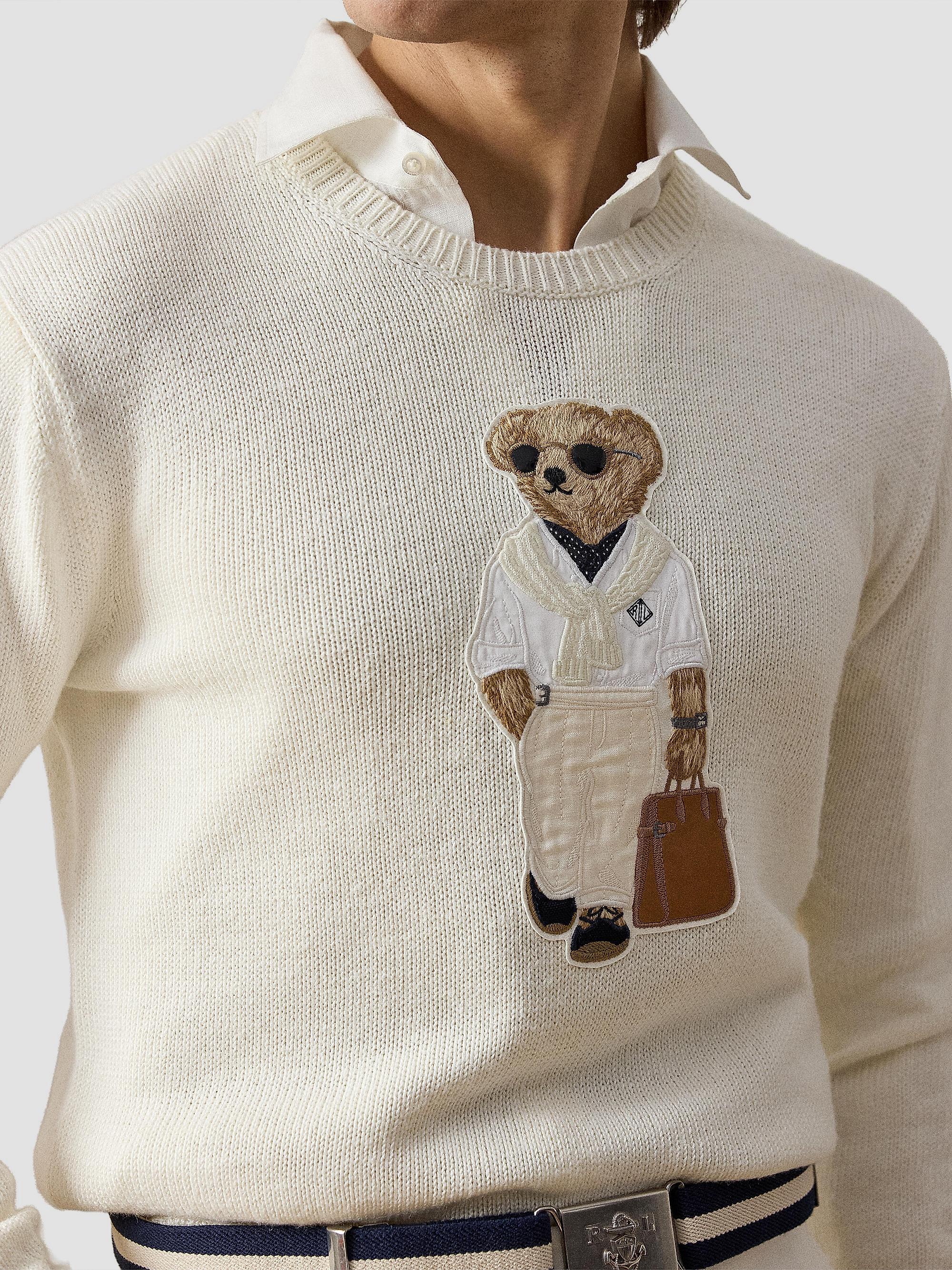 Ralph Lauren Purple Label Polo Bear Silk-Linen Sweater | Saks