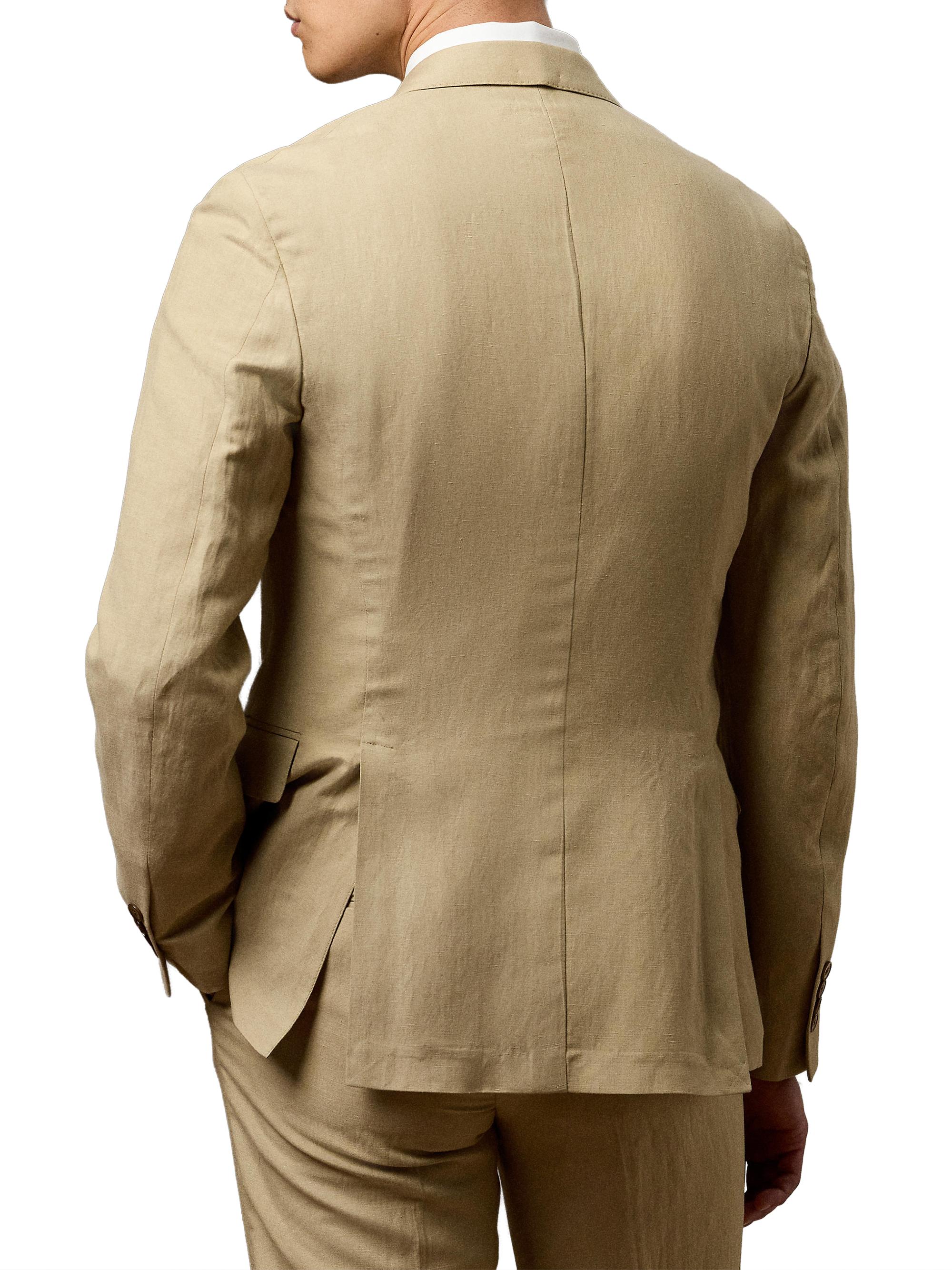 Ralph Lauren Purple Label Notch Lapel Silk-Linen Single-Breasted