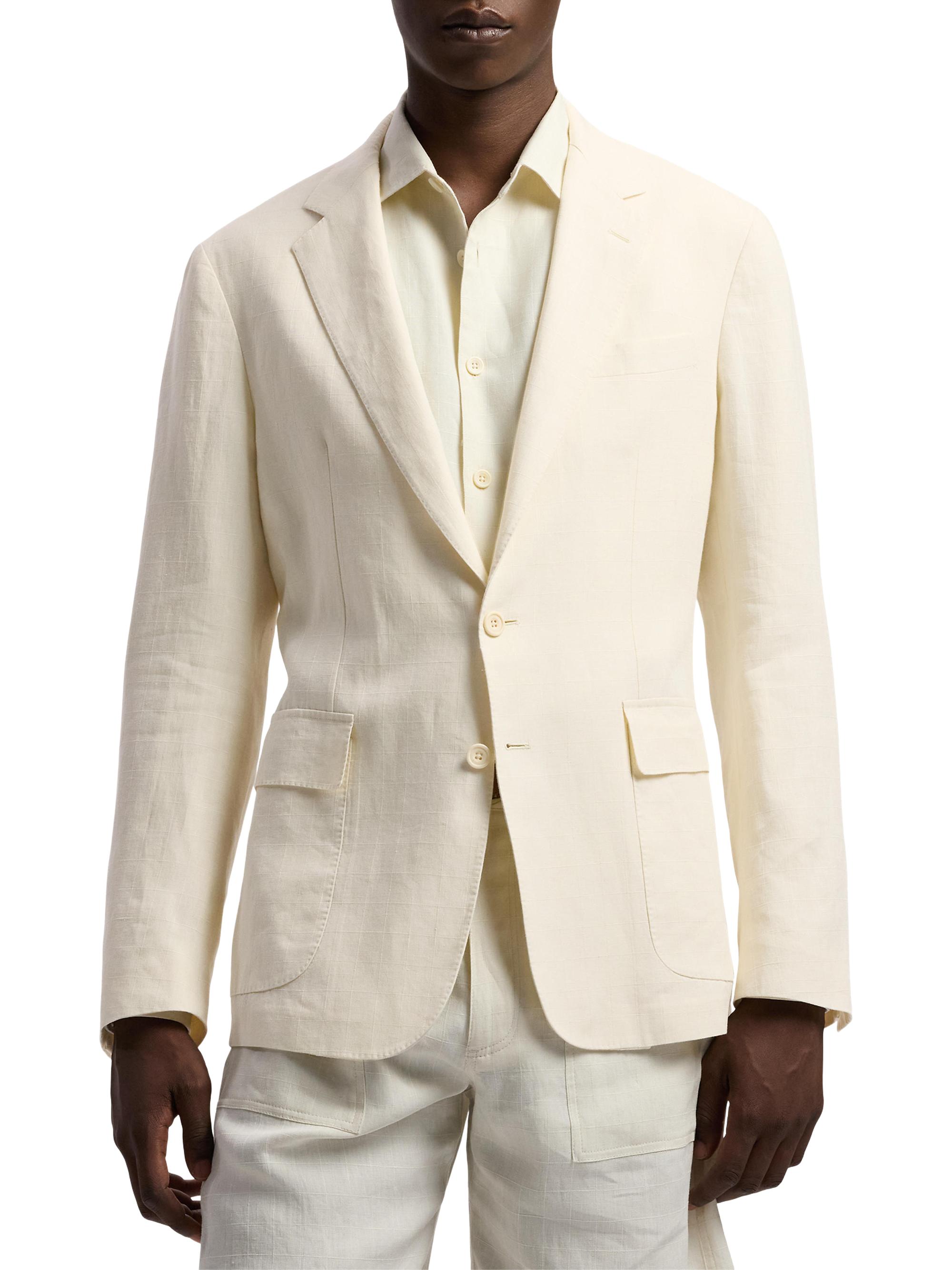 Ralph Lauren Purple Label Hadley Hand-Tailored Linen Suit Jacket