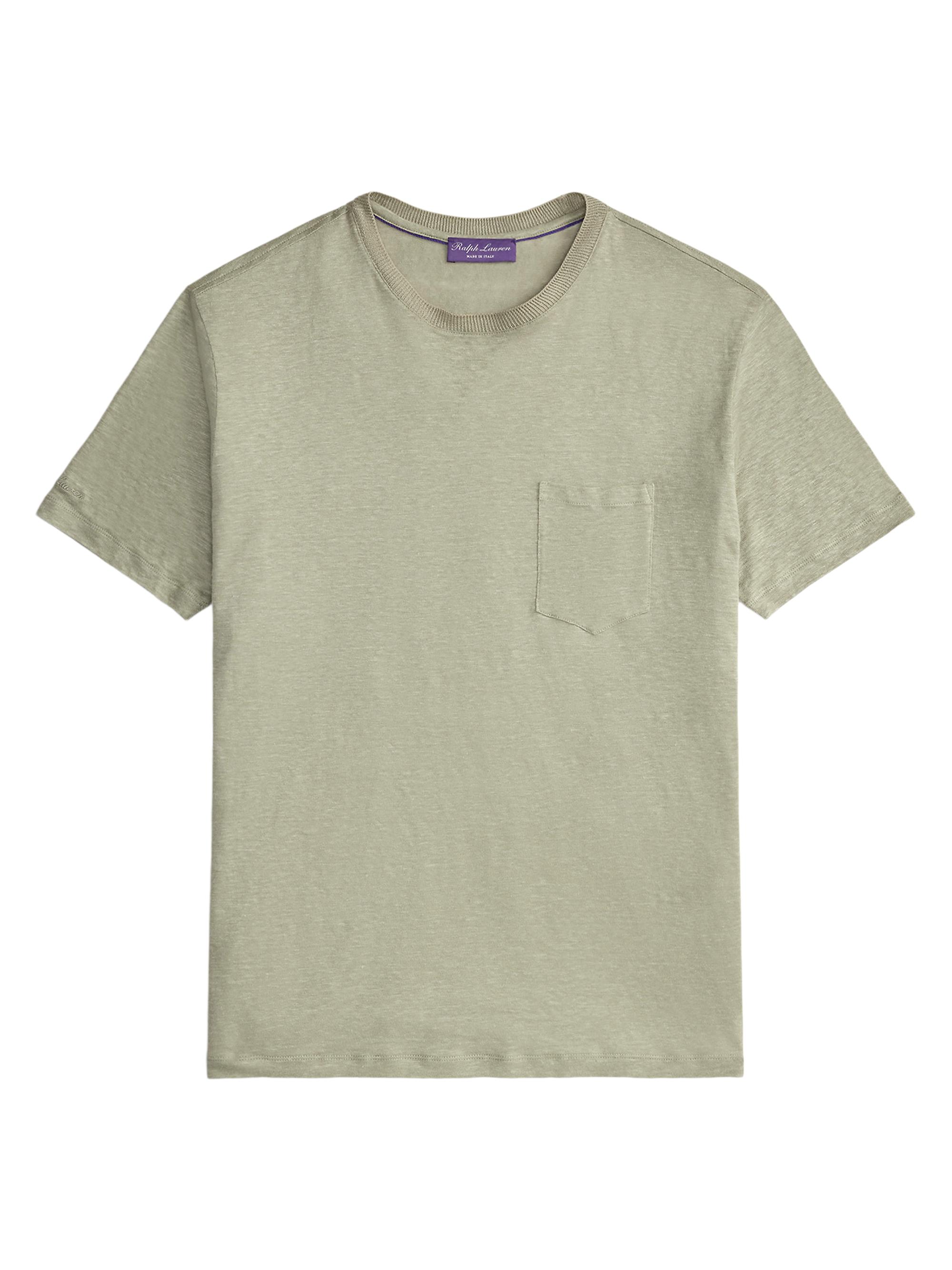 Ralph Lauren Purple Label Men's Pocket Linen Jersey T-Shirt - Cactus Green