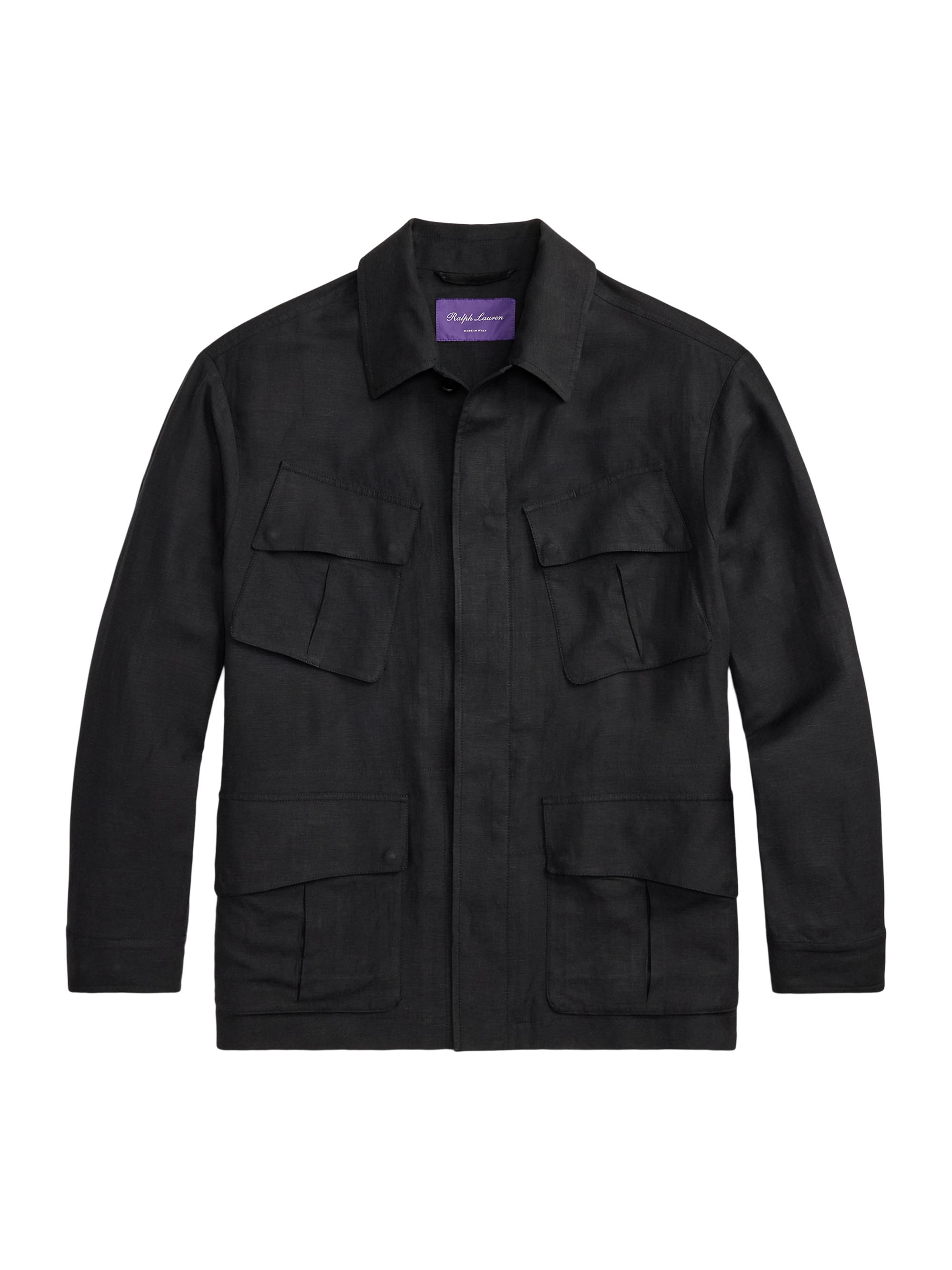 Ralph Lauren Purple Label Men's Silk-Linen Field Jacket - Black