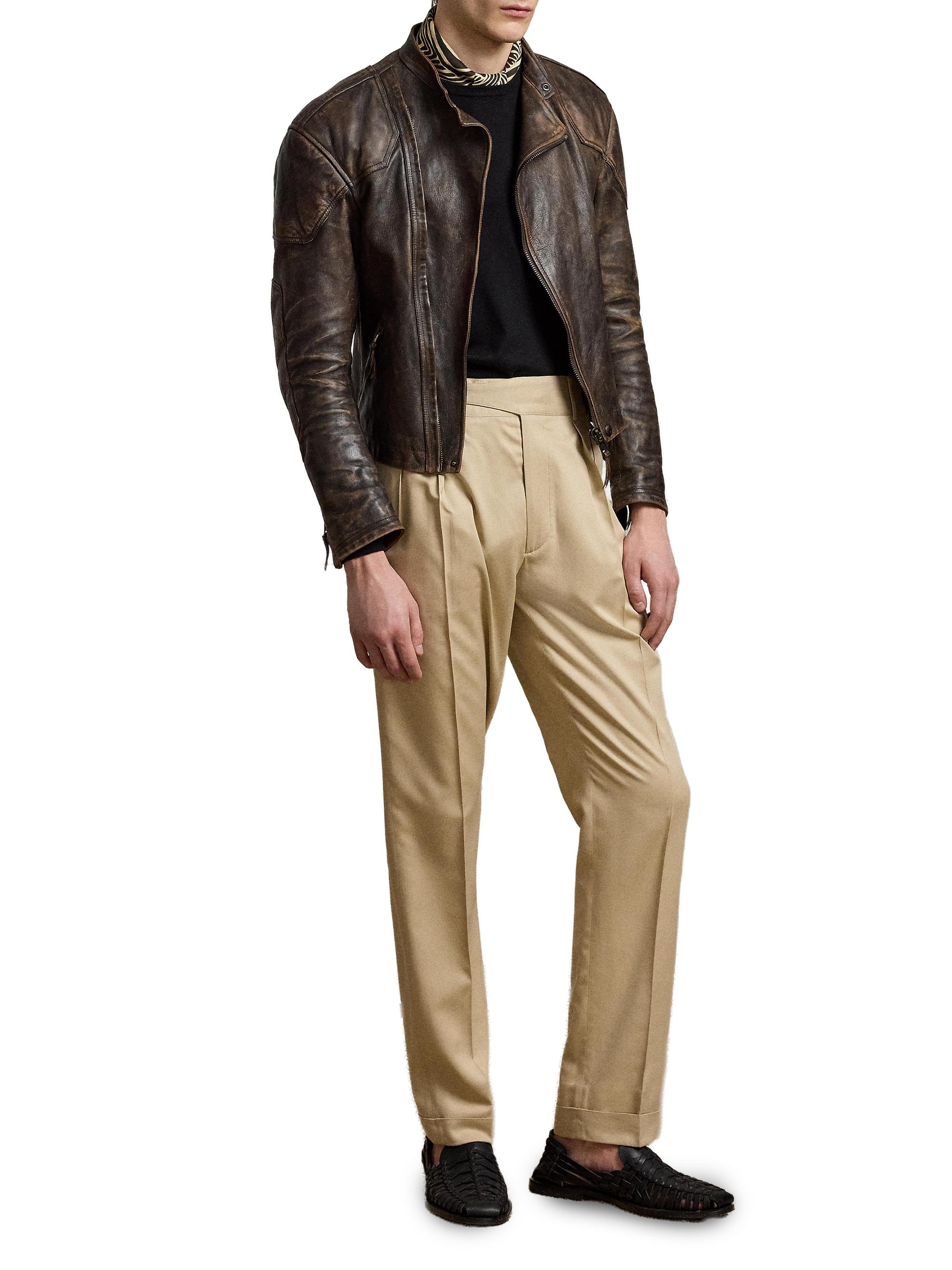 Ralph Lauren Purple Label Thruxton Leather Moto Jacket | Saks