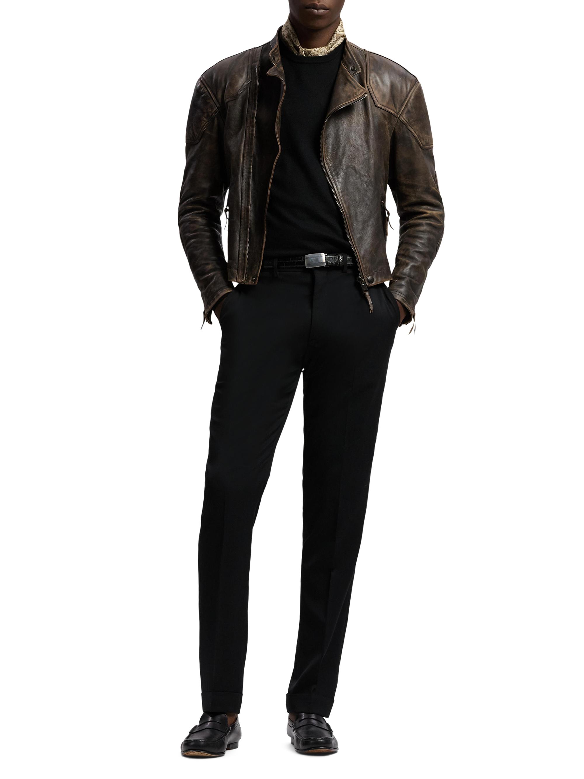 Ralph Lauren Purple Label Thruxton Leather Moto Jacket | Saks