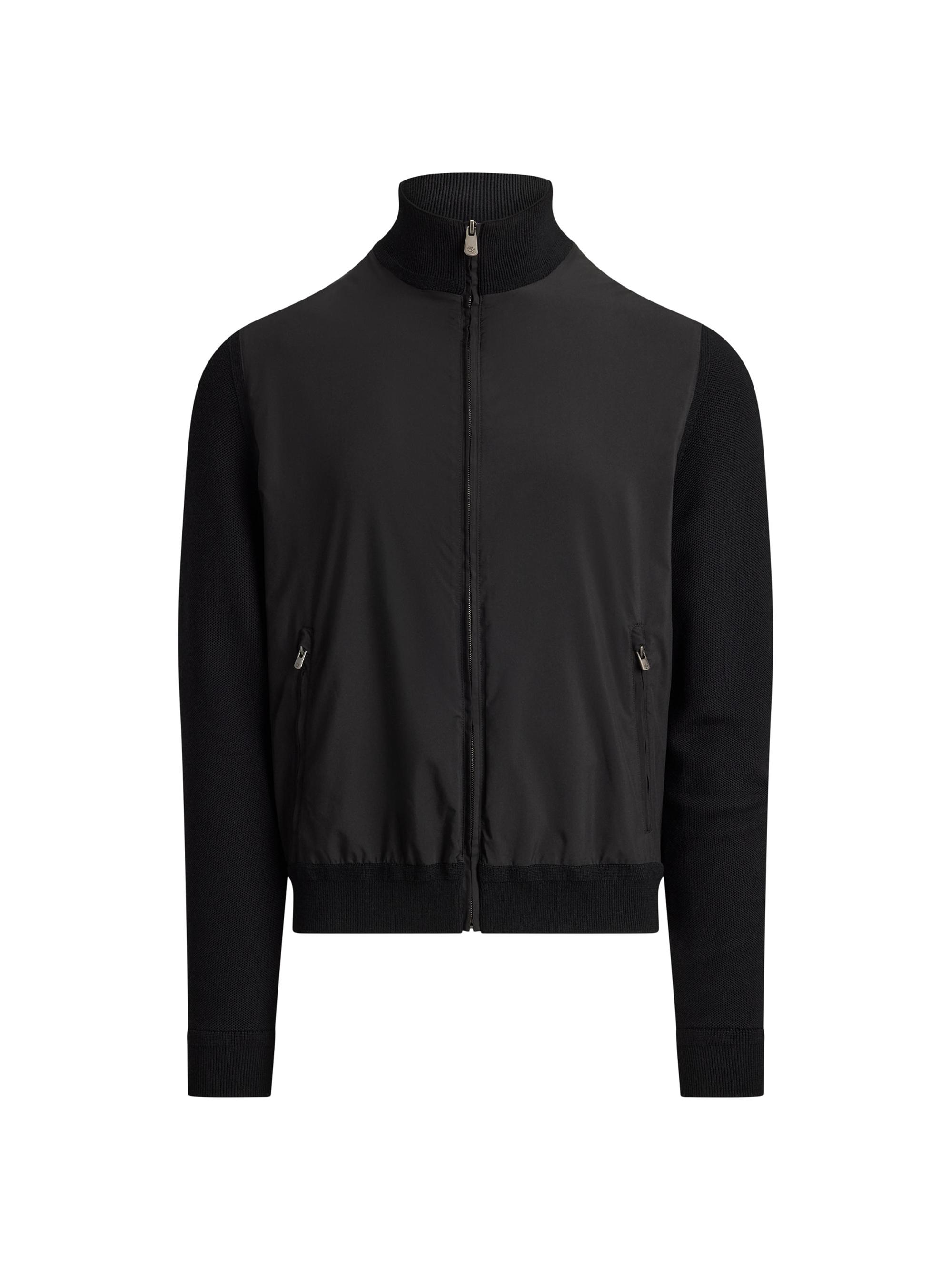 Ralph Lauren Purple Label Men's Hybrid Knit Full-Zip Sweater - Classic Black