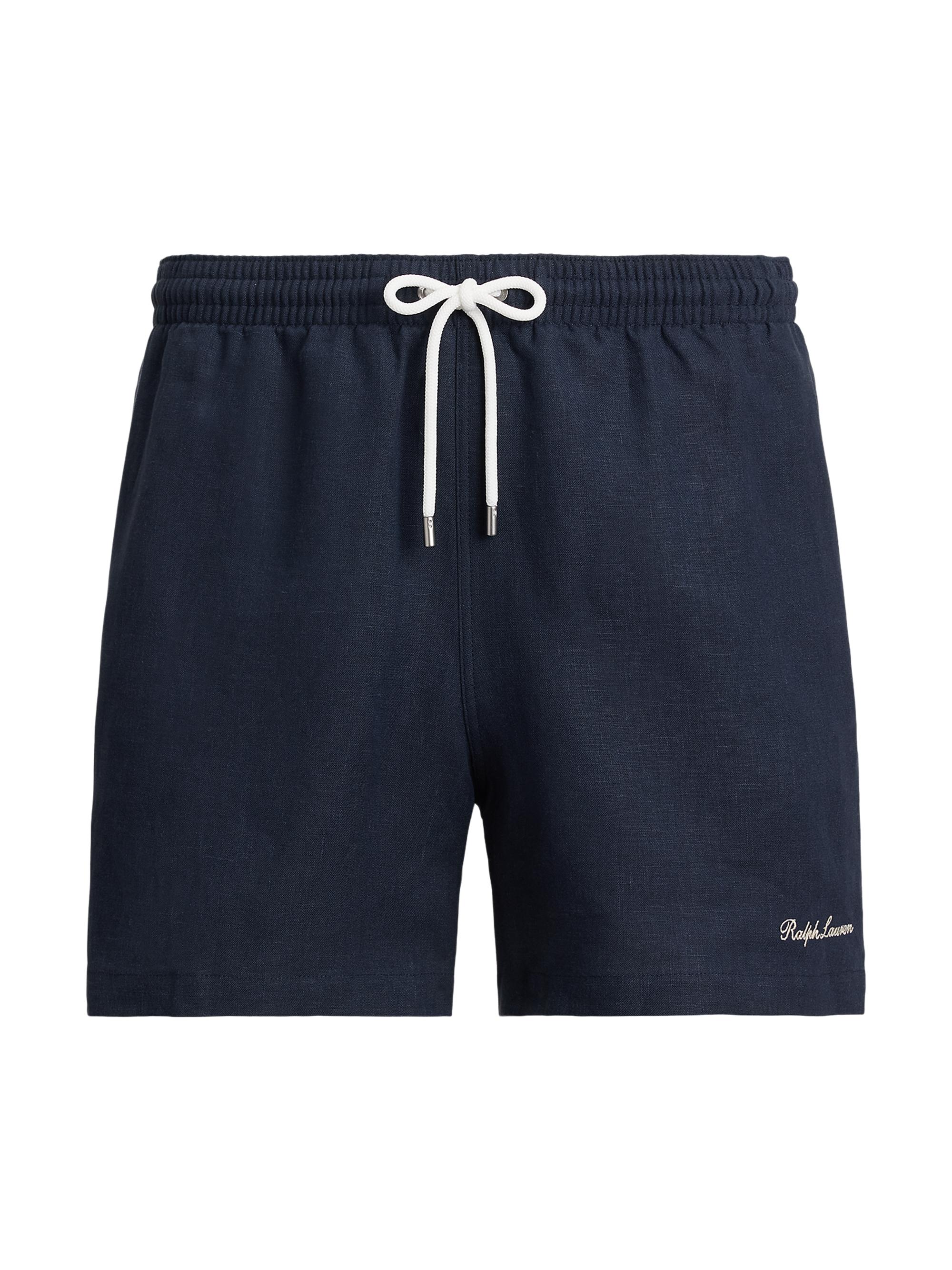 Ralph Lauren Purple Label Silk-Linen Drawstring Shorts | Saks 