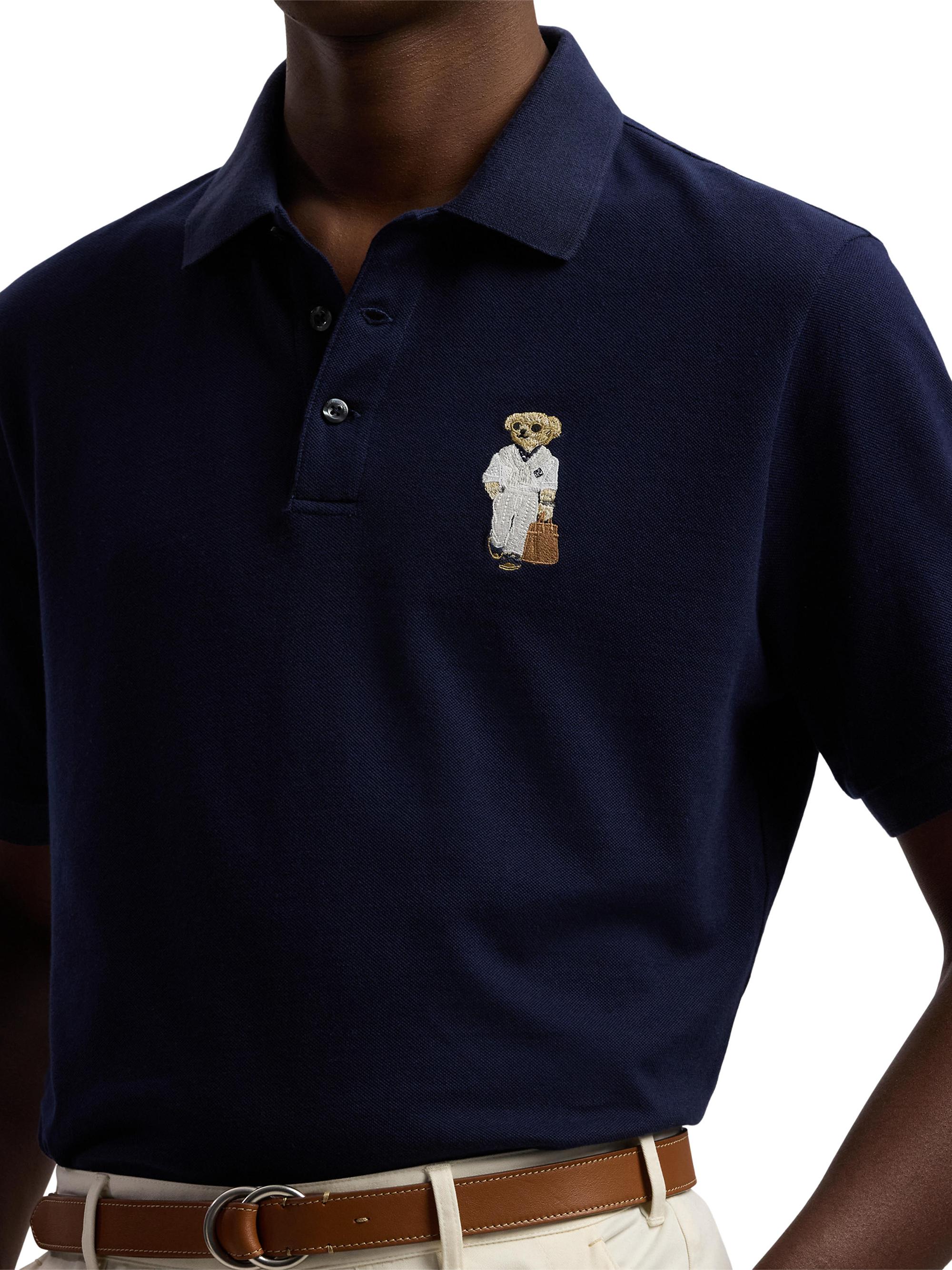 Ralph Lauren Purple Label Polo Bear Cotton-Cashmere Polo Shirt