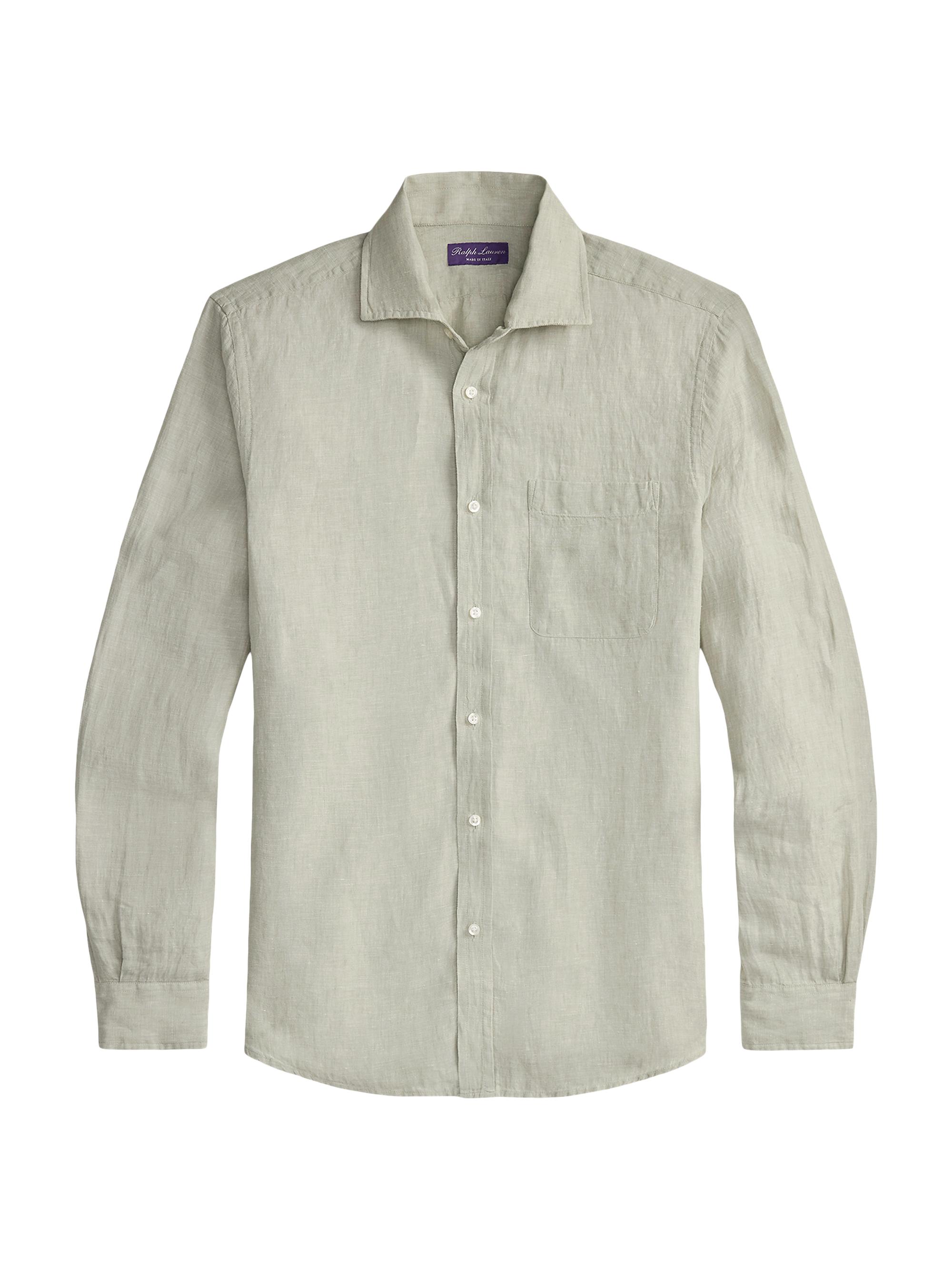 Ralph Lauren Purple Label Linen Chambray Shirt | Saks Fifth Avenue