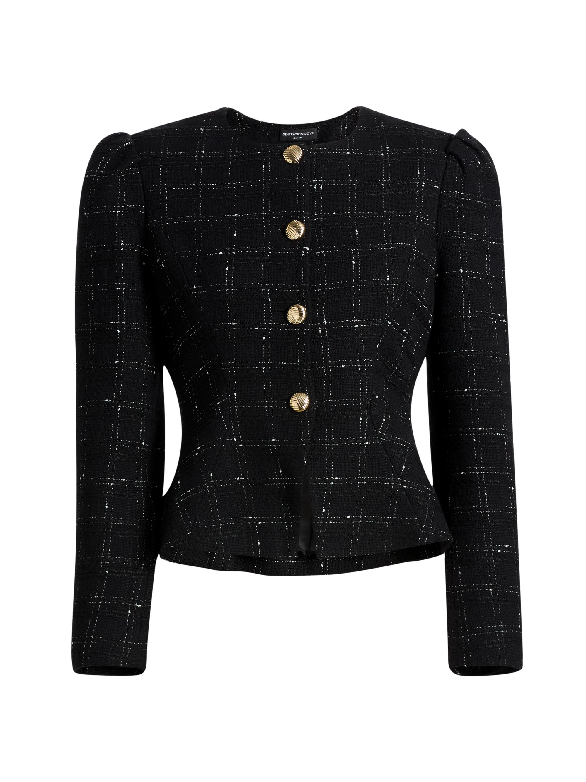 Generation Love Betsy Buttoned Tweed Jacket | Saks Fifth Avenue