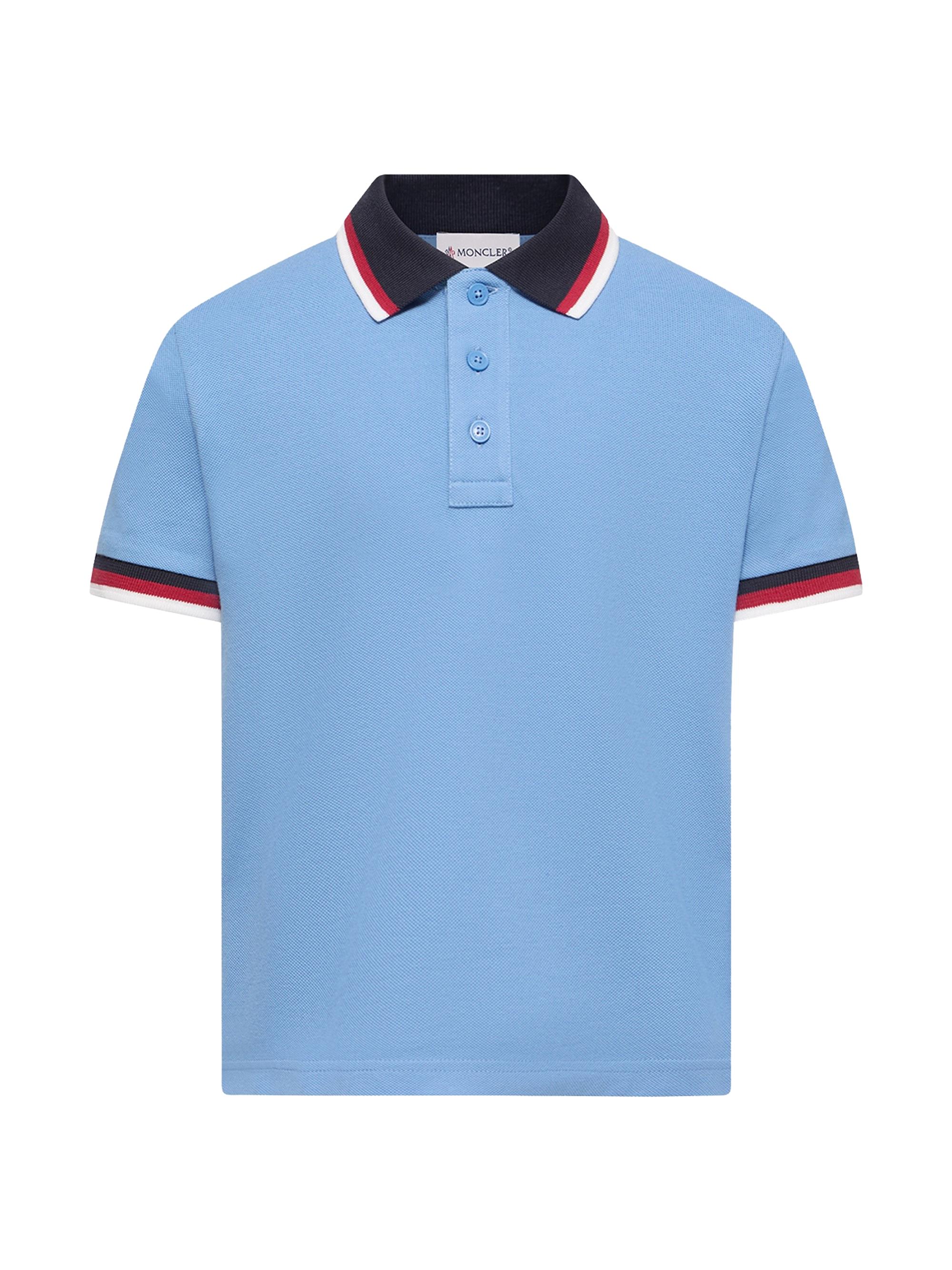Moncler Baby Boy's & Little Boy's Polo Shirt in Cotton - Light Blue