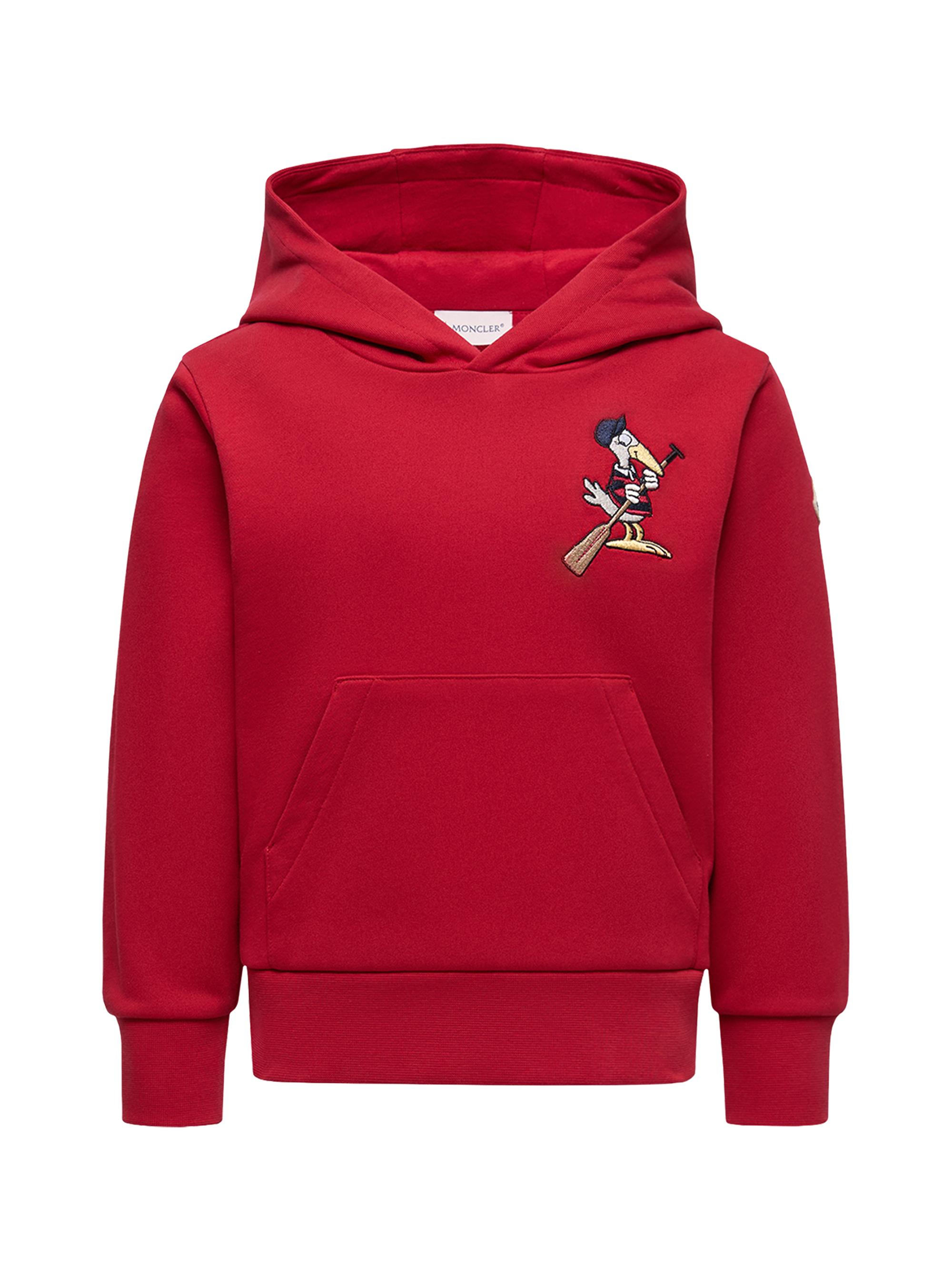 Moncler Little Boy's & Boy's Hoodie in Cotton - Red