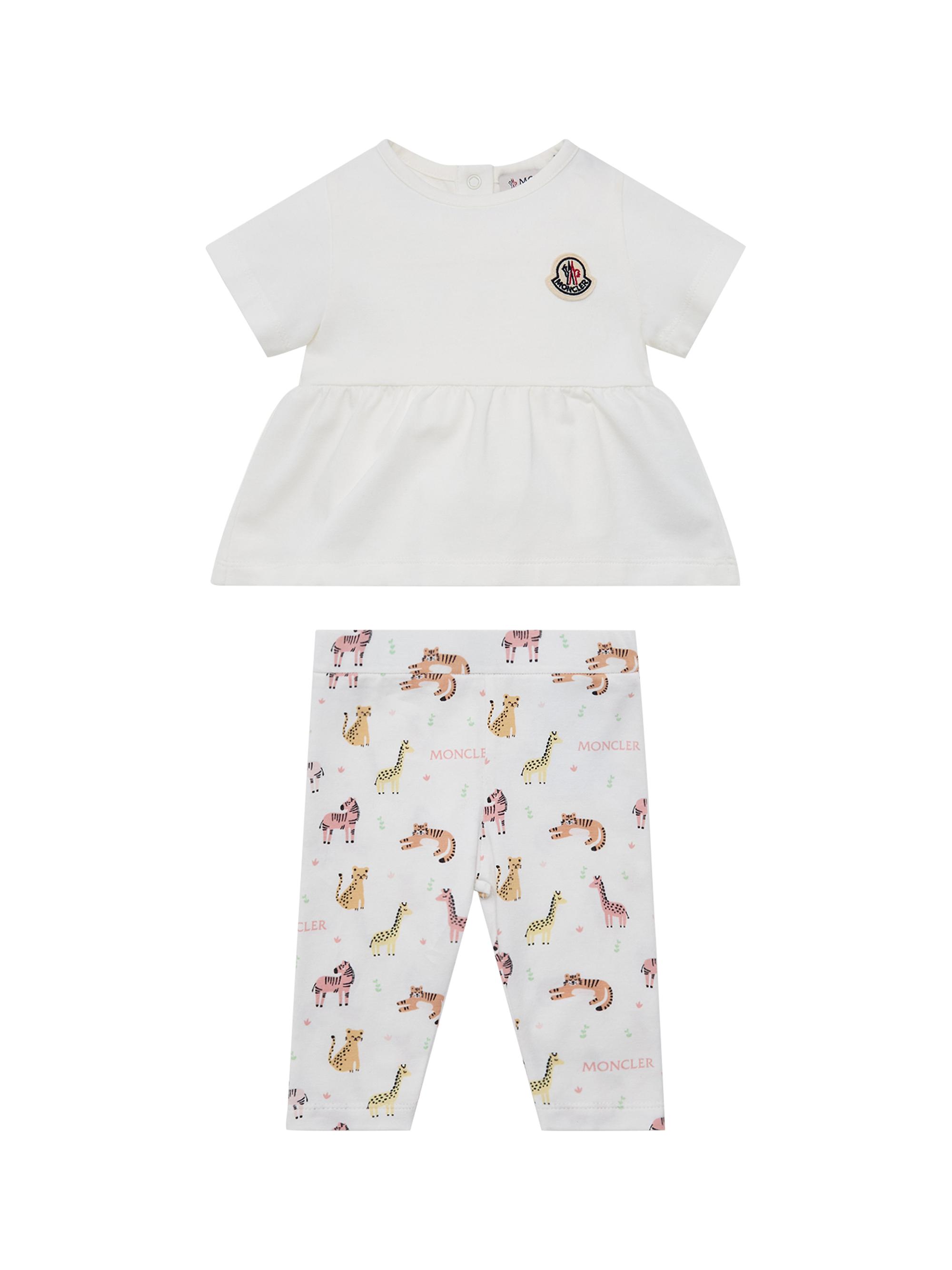 Moncler Baby Girl's & Little Girl's Set in Cotton - White Pink 12 Months