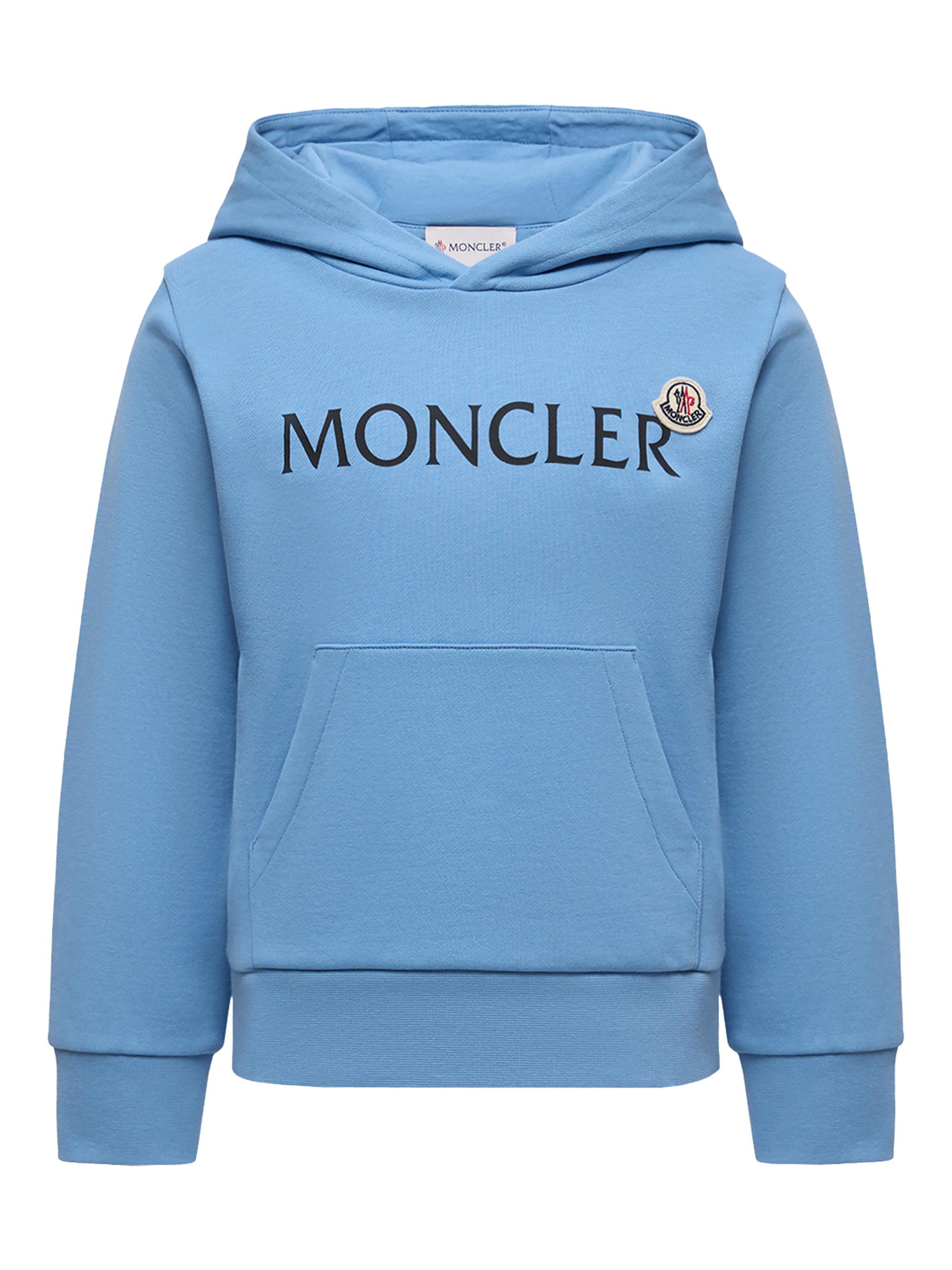 Moncler Little Boy's & Boy's Hoodie in Cotton - Light Blue