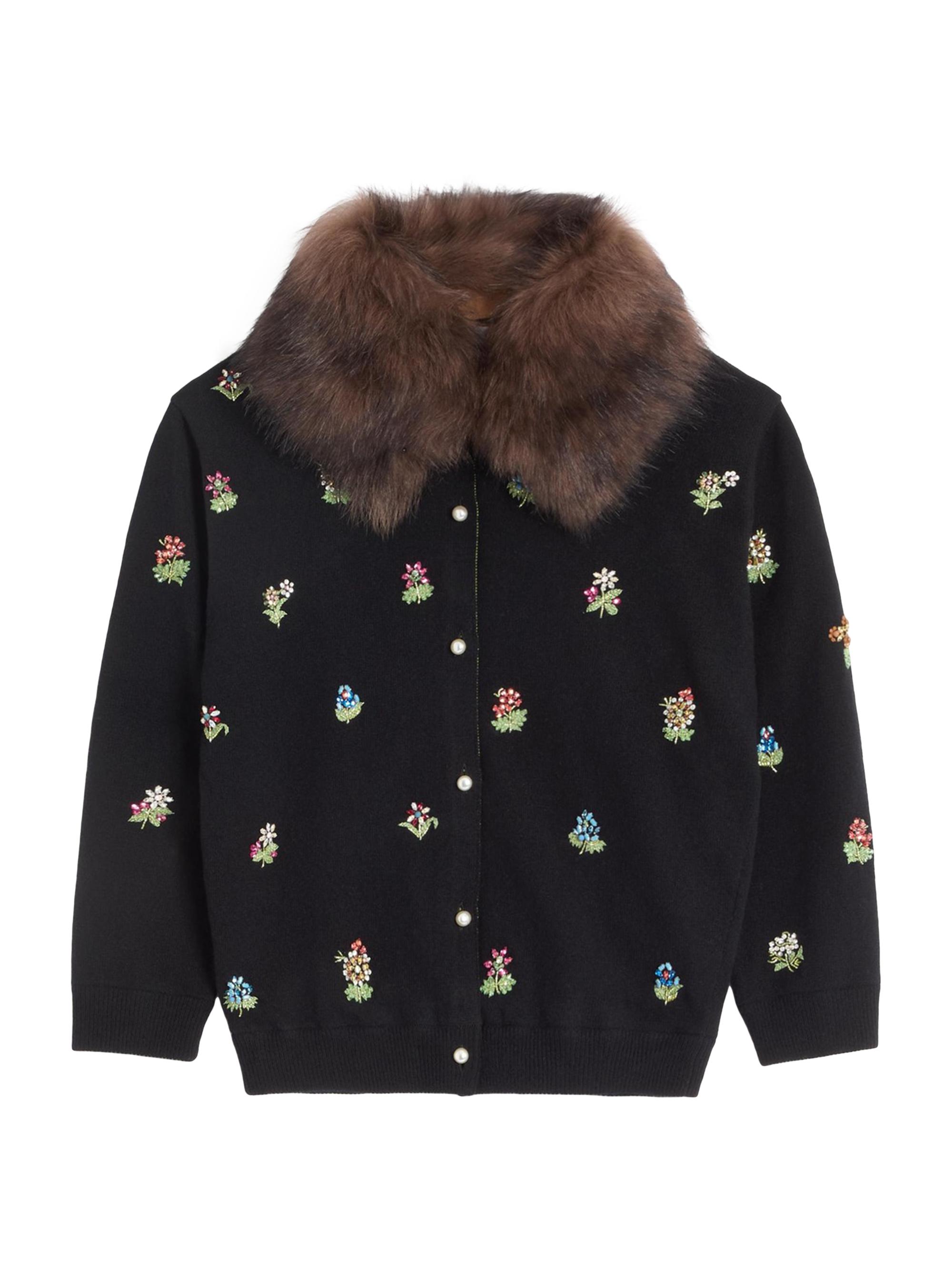 Valentino Garavani Women's Embroidered Cardigan - Black