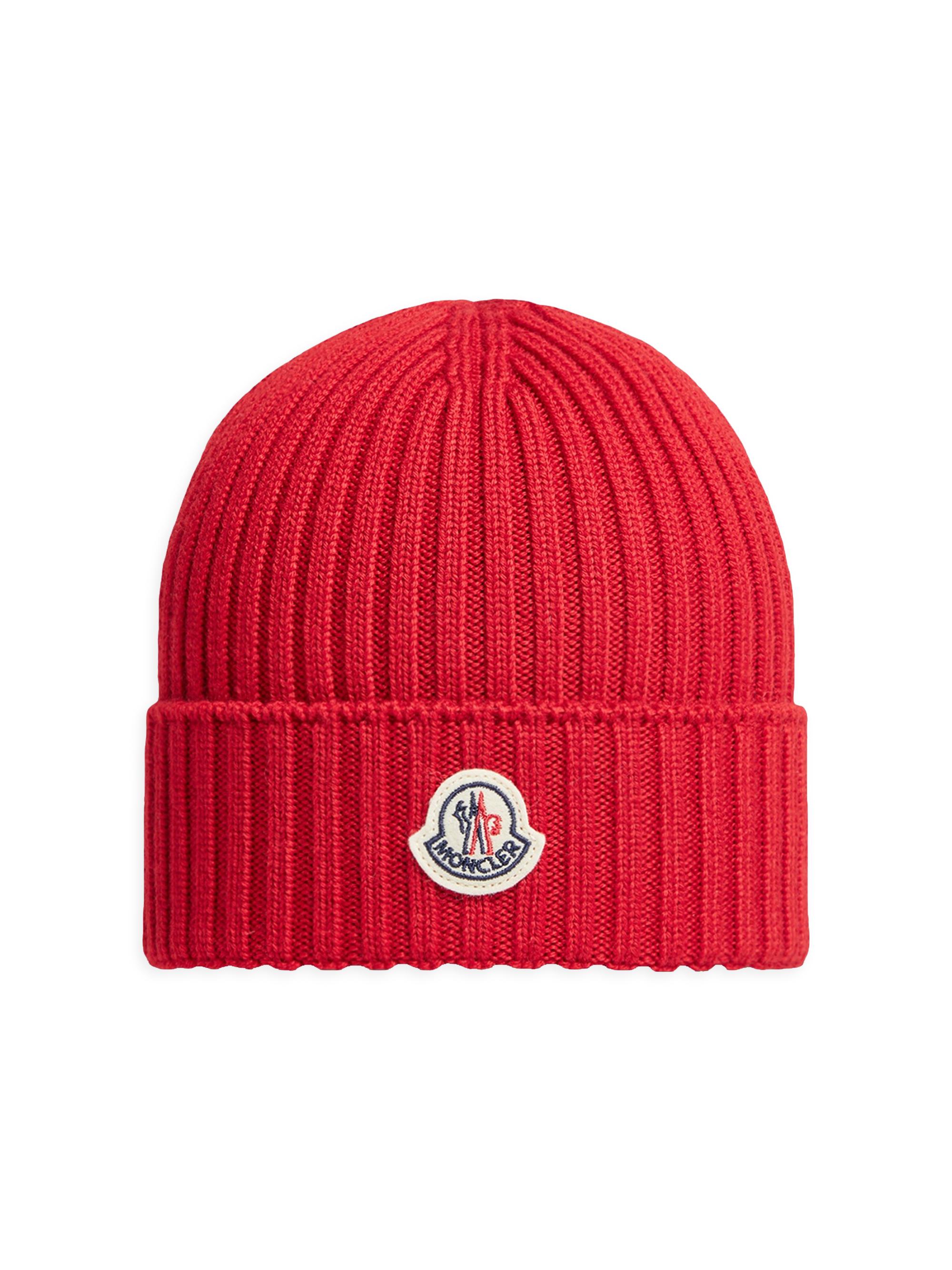 Moncler Little Boy's & Boy's Beanie Hat in Wool - Red