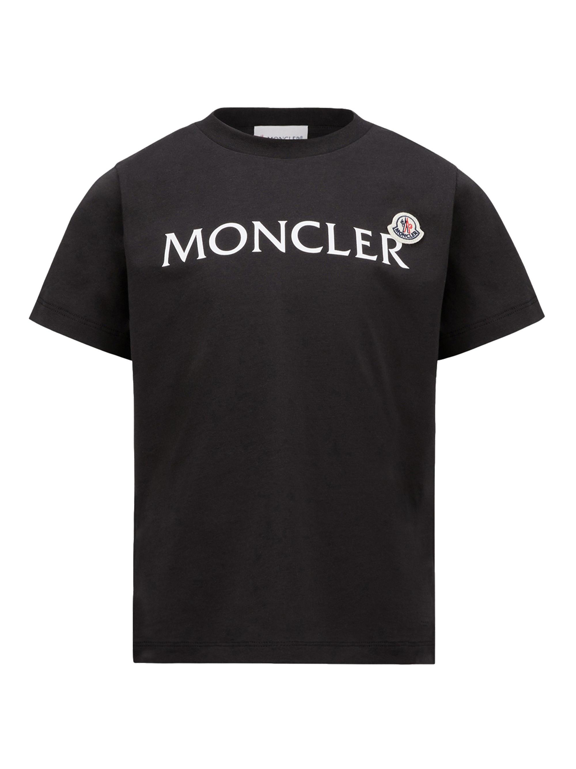 Moncler Little Boy's & Boy's Crewneck T-Shirt in Cotton - Black | Thumbnail 5