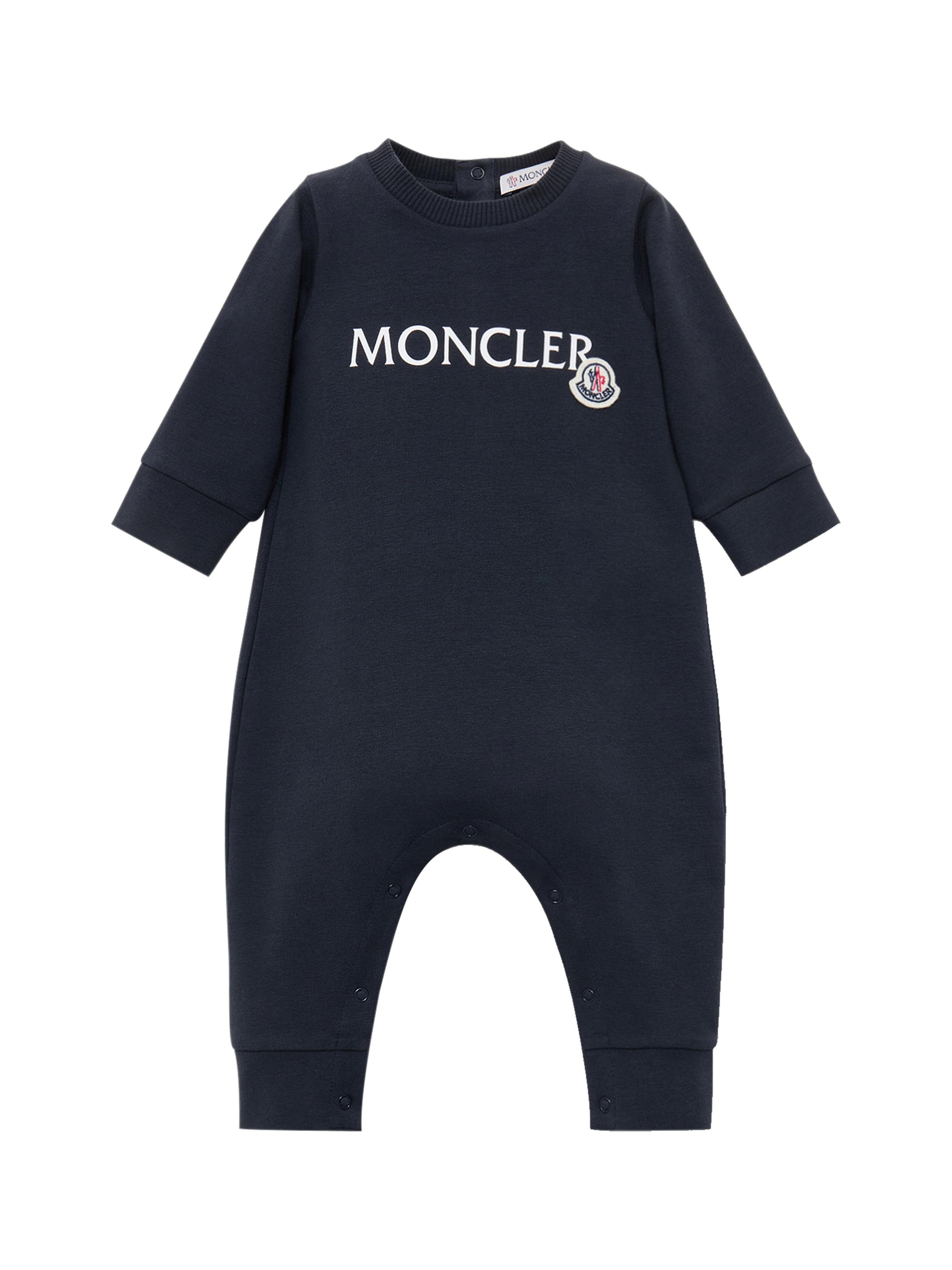 Moncler Newborn's Baby One Piece Grow in Stretch Cotton - Navy Blue 12 Months