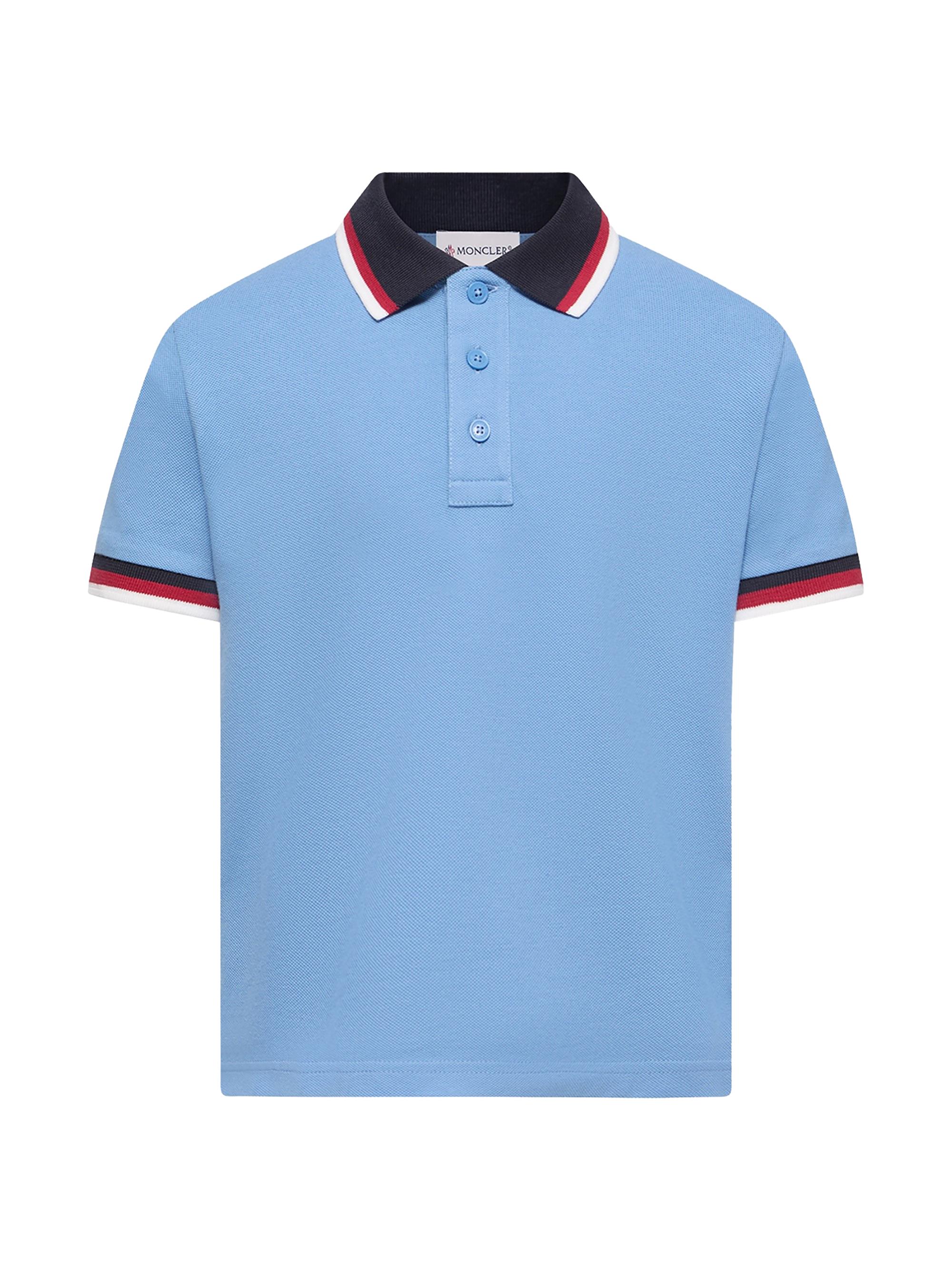 Moncler Baby Boy's & Little Boy's Polo Shirt in Cotton - Light Blue