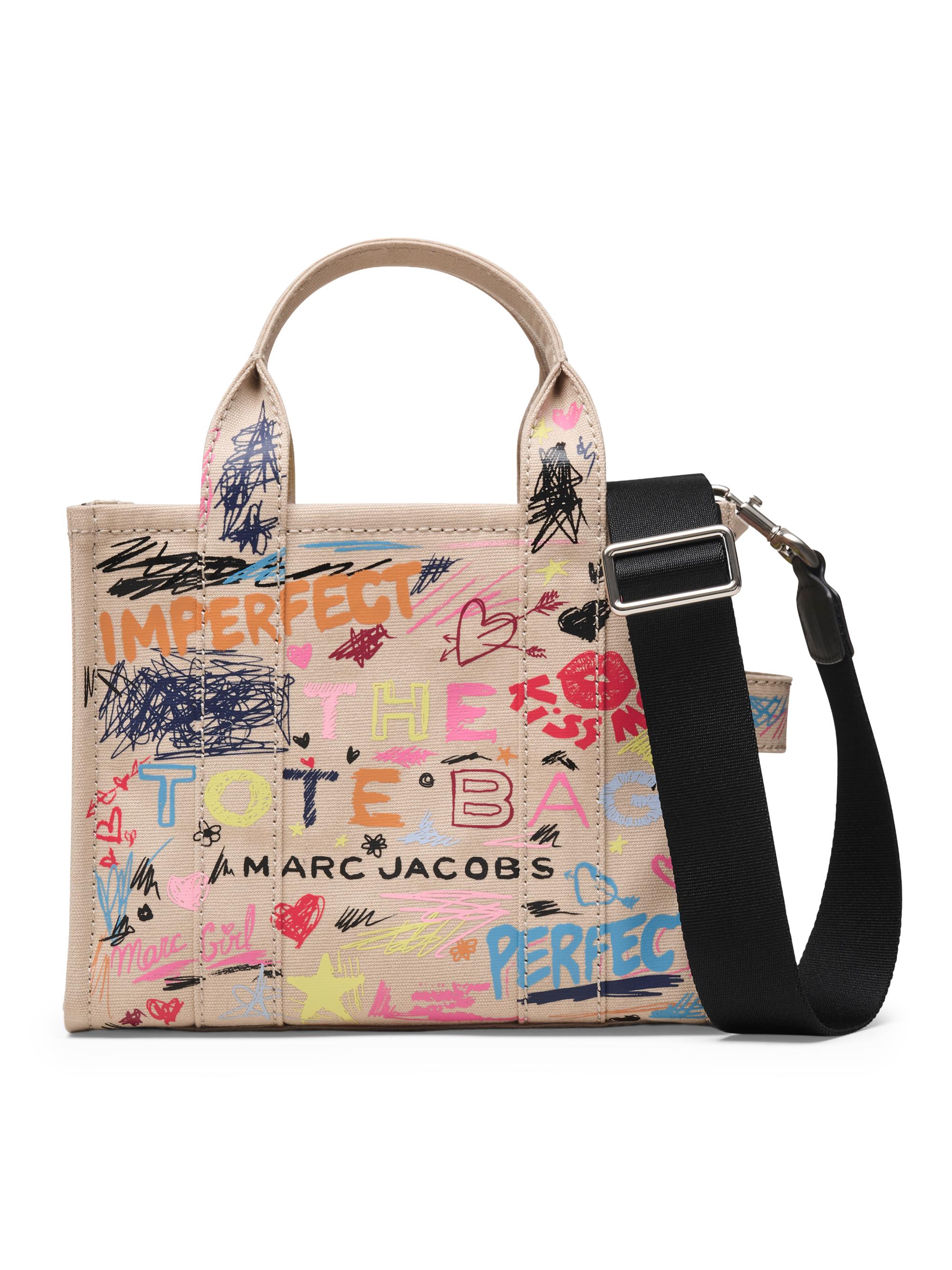 Marc Jacobs Women's The Punk Scribble Canvas  Tote Bag - Beige Multi