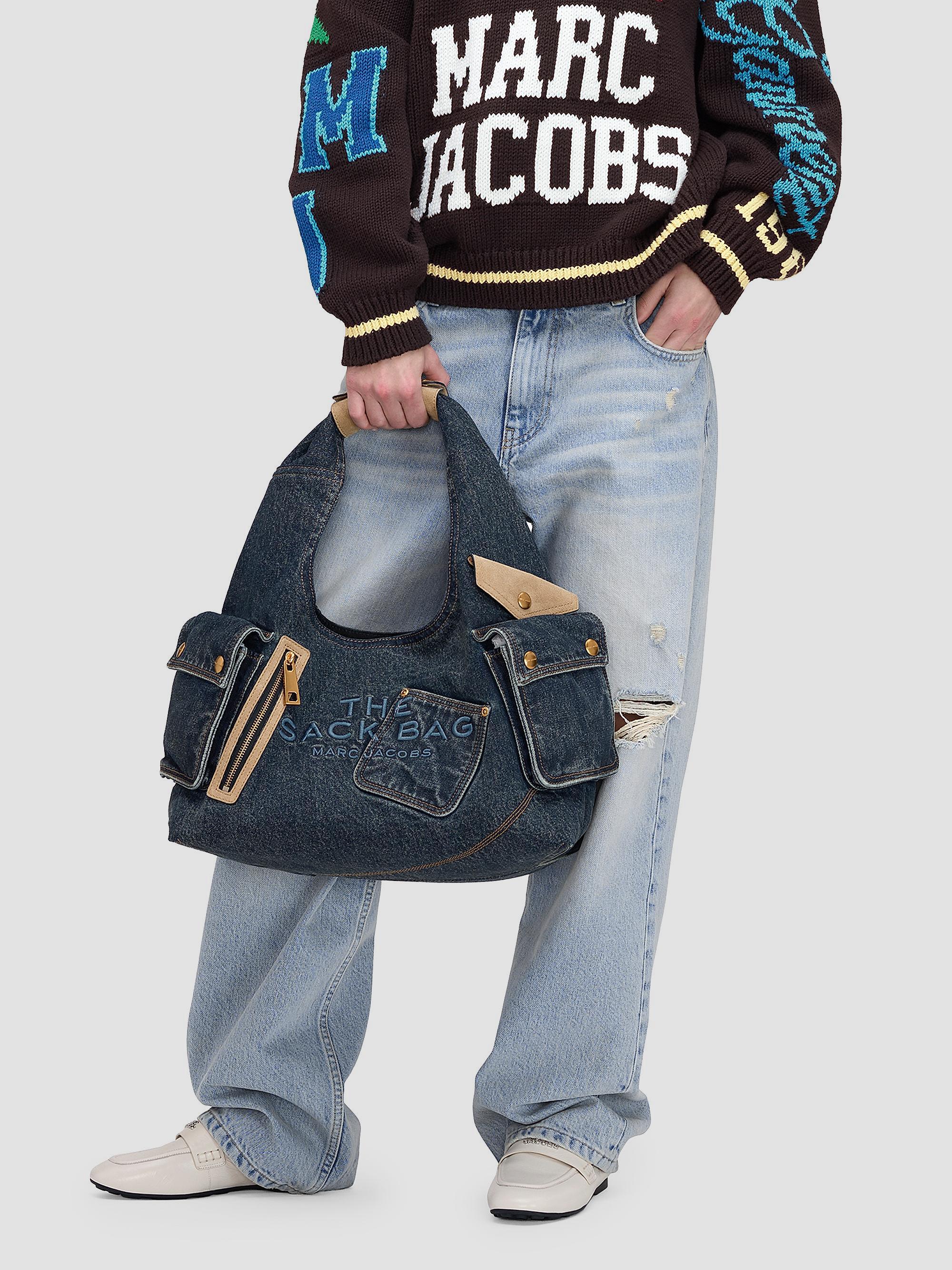 Marc Jacobs The Denim & Suede Cargo Sack Bag | Saks Fifth Avenue