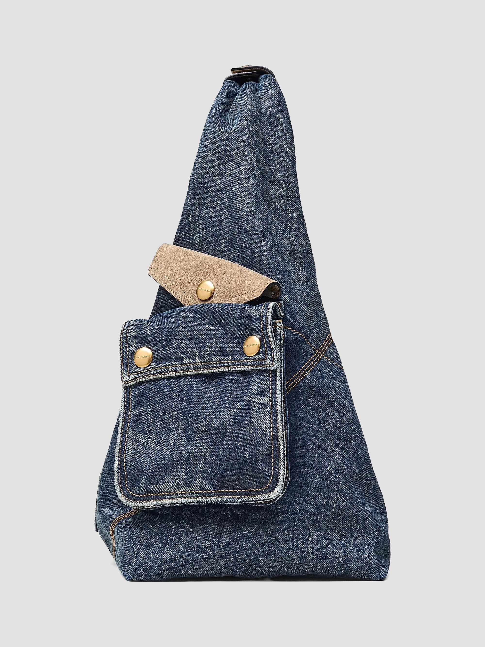 Marc Jacobs The Denim & Suede Cargo Sack Bag | Saks Fifth Avenue