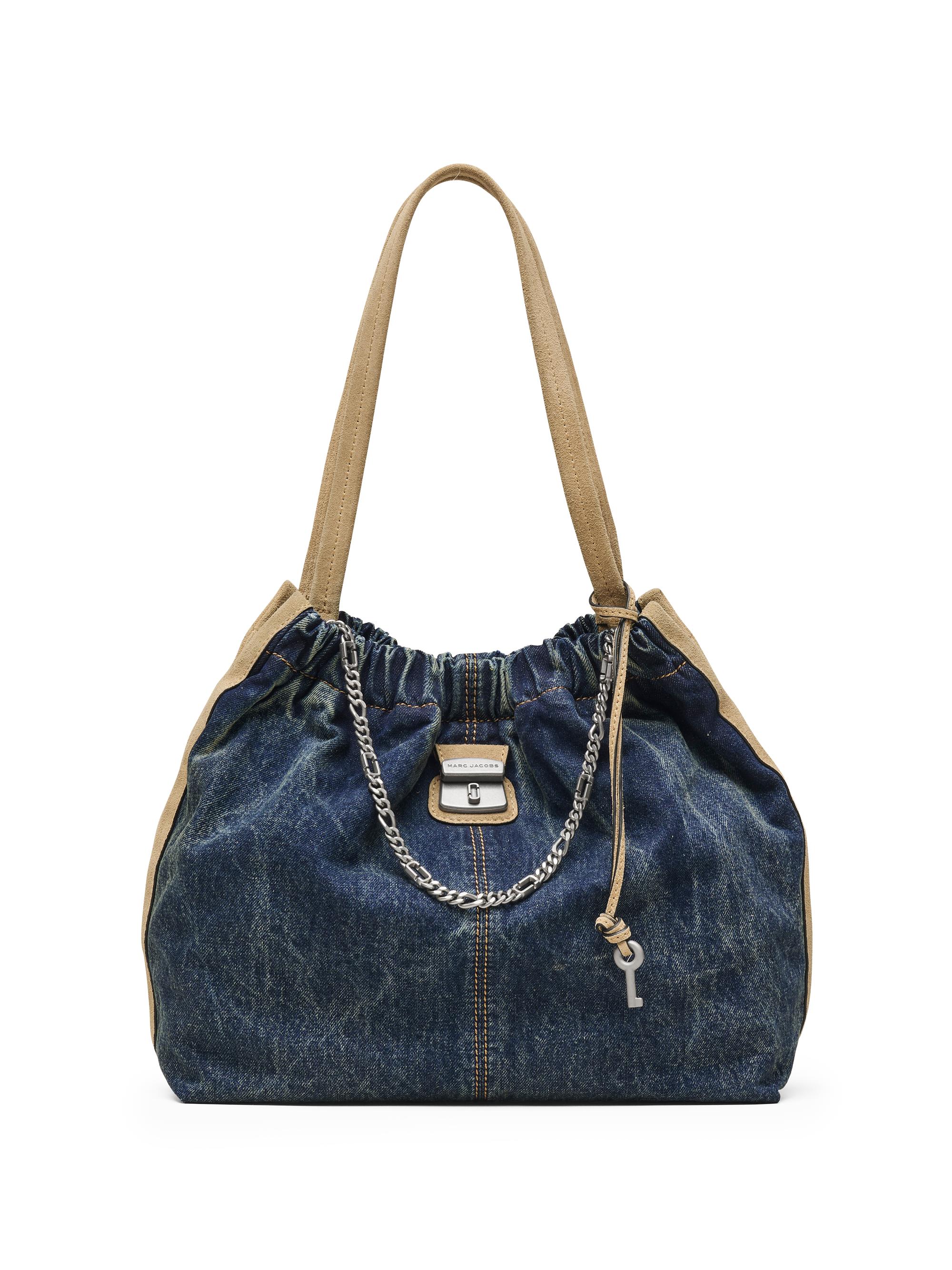 Marc Jacobs Women's The Cristina Denim Suede Tote Bag - Dark Wash Indigo