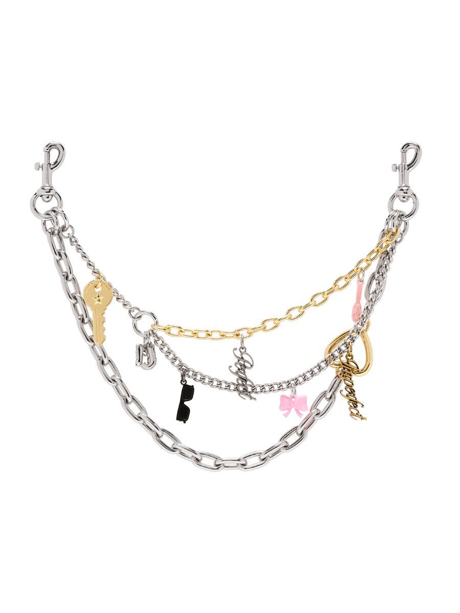 Marc Jacobs Women's The Perfect Imperfect Charm Chain Strap In Silver