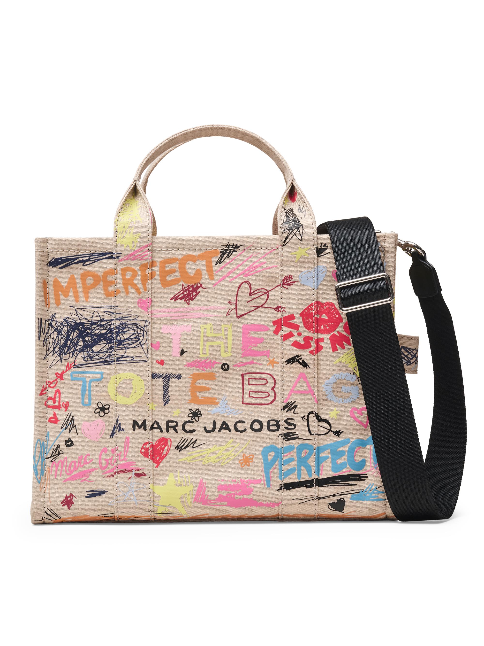 Marc Jacobs Women's The Punk  Scribble Canvas Tote Bag - Beige Multi