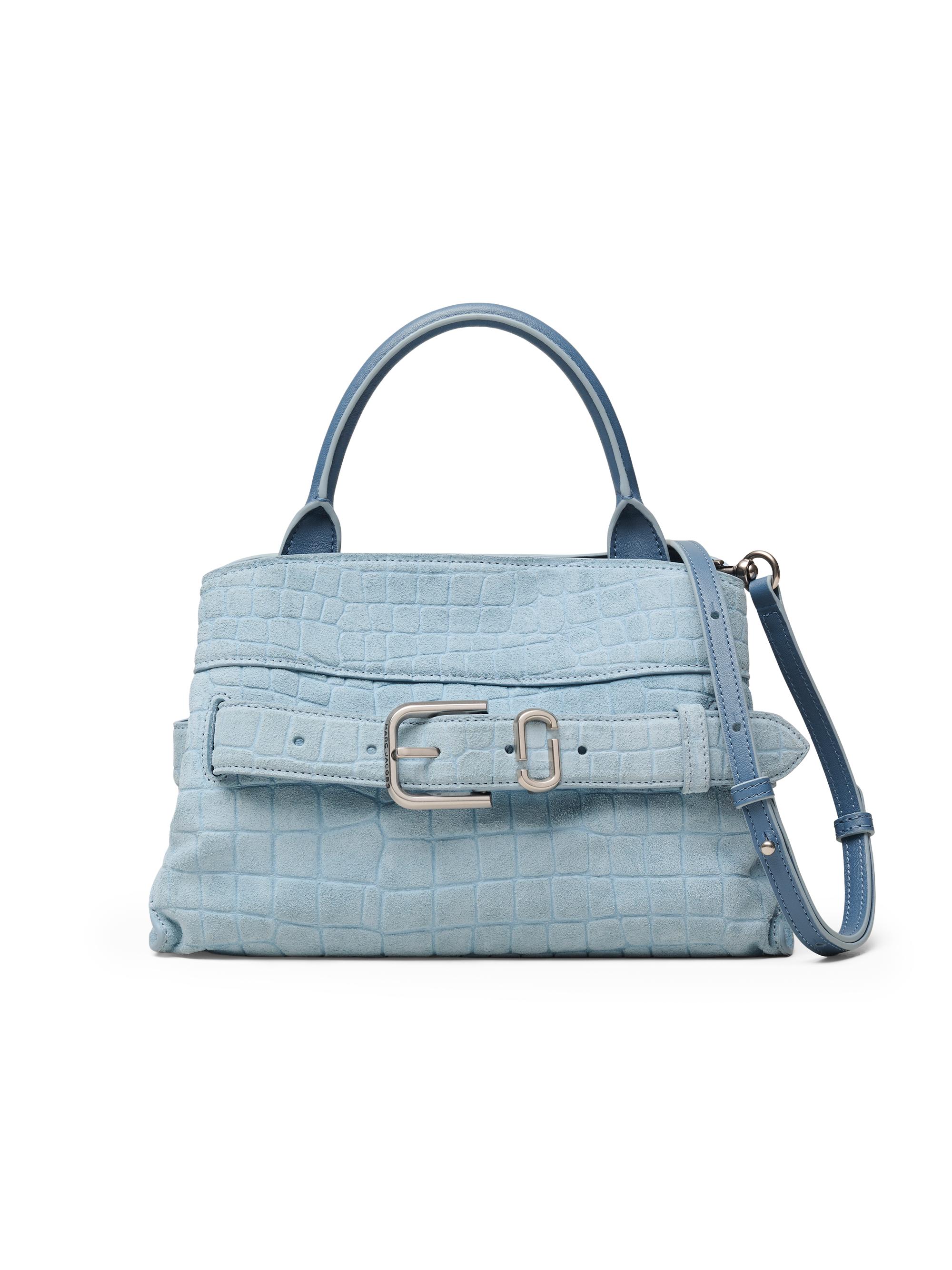 Marc Jacobs Women's The Dakota  Croc Suede Satchel Bag - Blue Mist