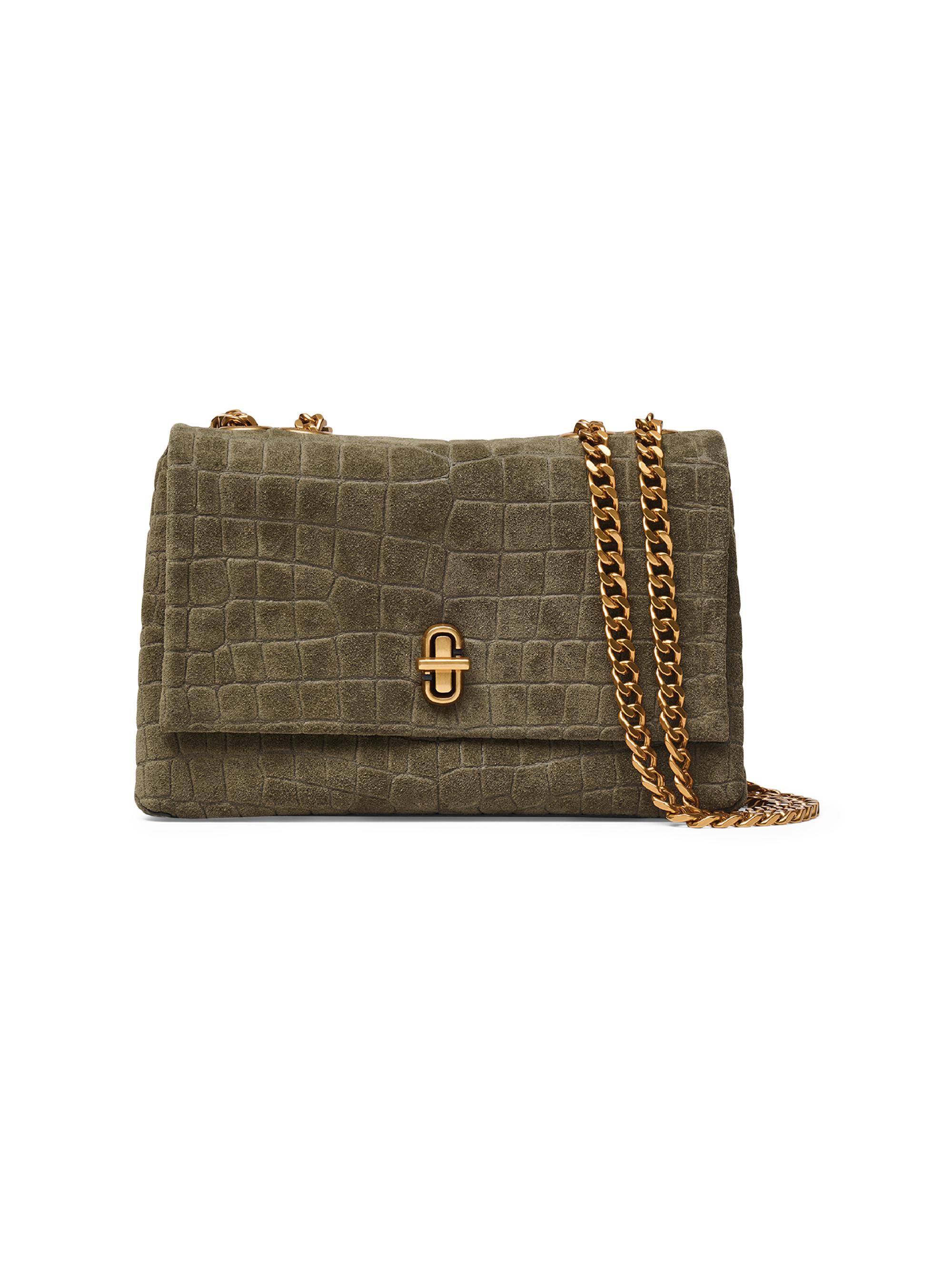 Marc Jacobs Women's The Suede Croc Dual Convertible Shoulder Bag - Olive