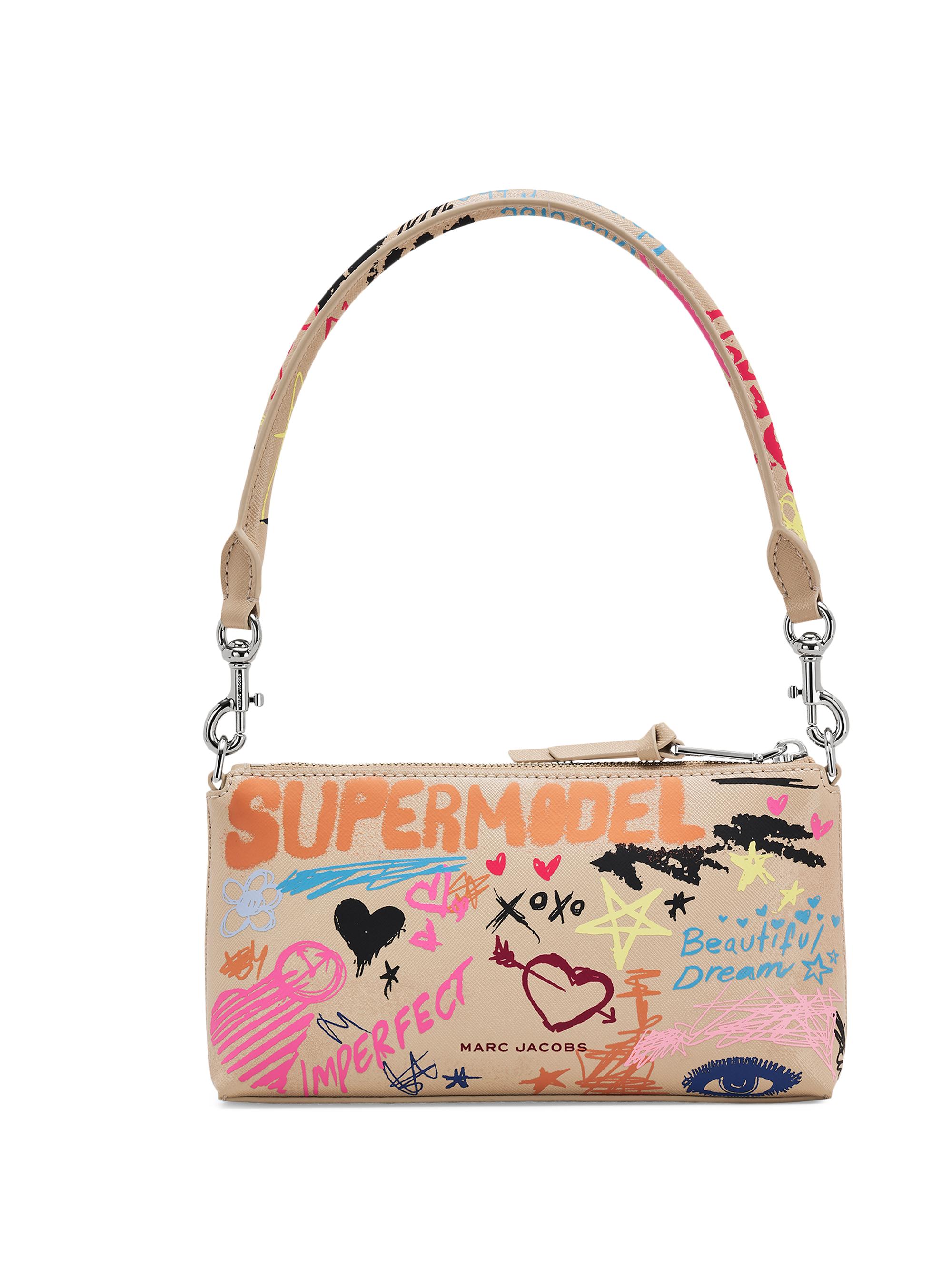 Marc Jacobs The Punk Scribble Snapshot Convertible Shoulder Bag