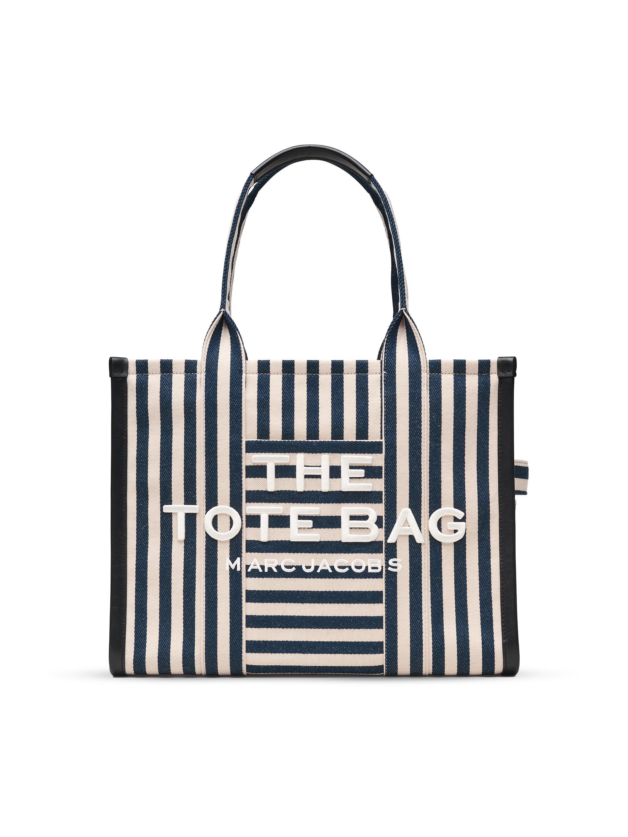 Marc Jacobs Women's The Stripe Canvas  Tote Bag - Blue Sea Multi