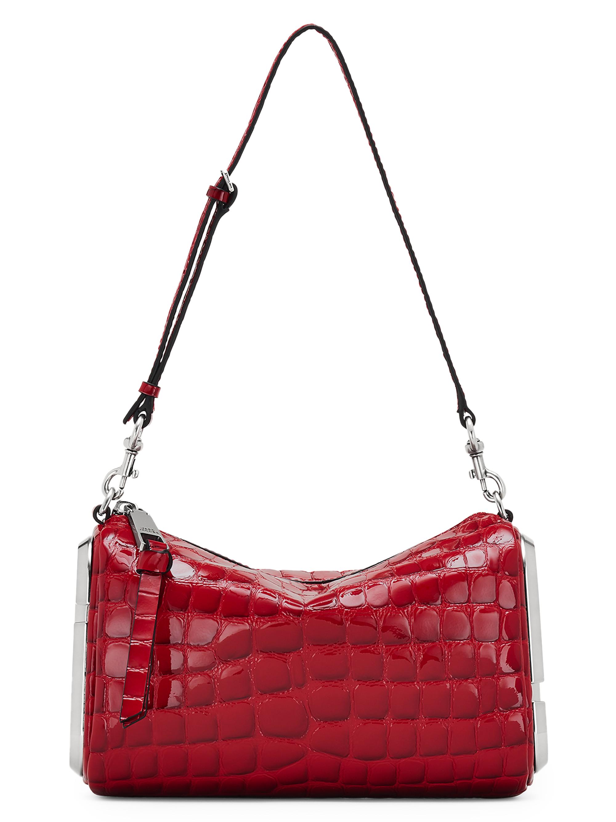 Marc Jacobs Women's The Glossy Croc Snapshot Shoulder Bag - True Red